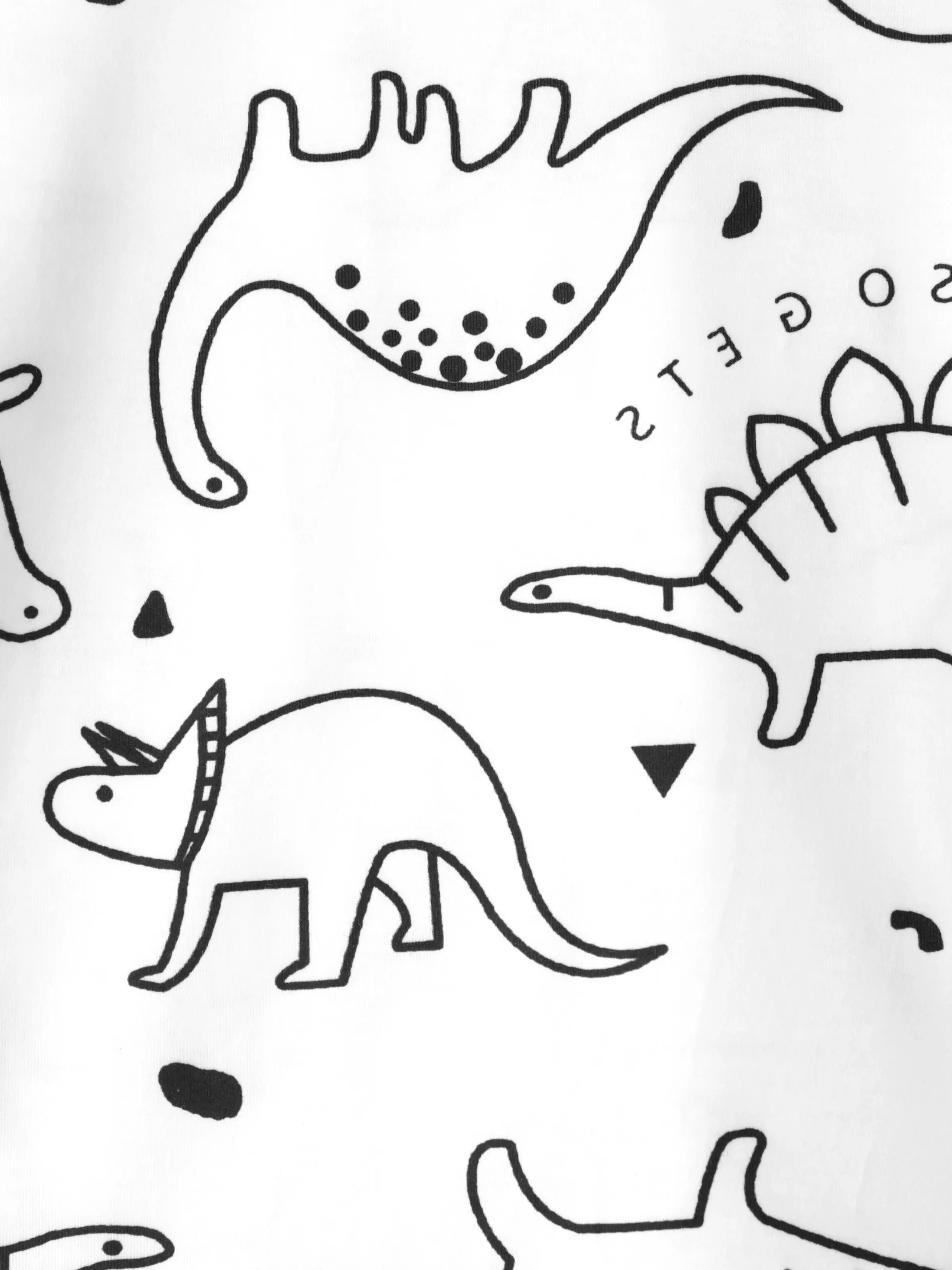 Toddler Boy Animal Dinosaur Print Short-sleeve Tee White - Image 6