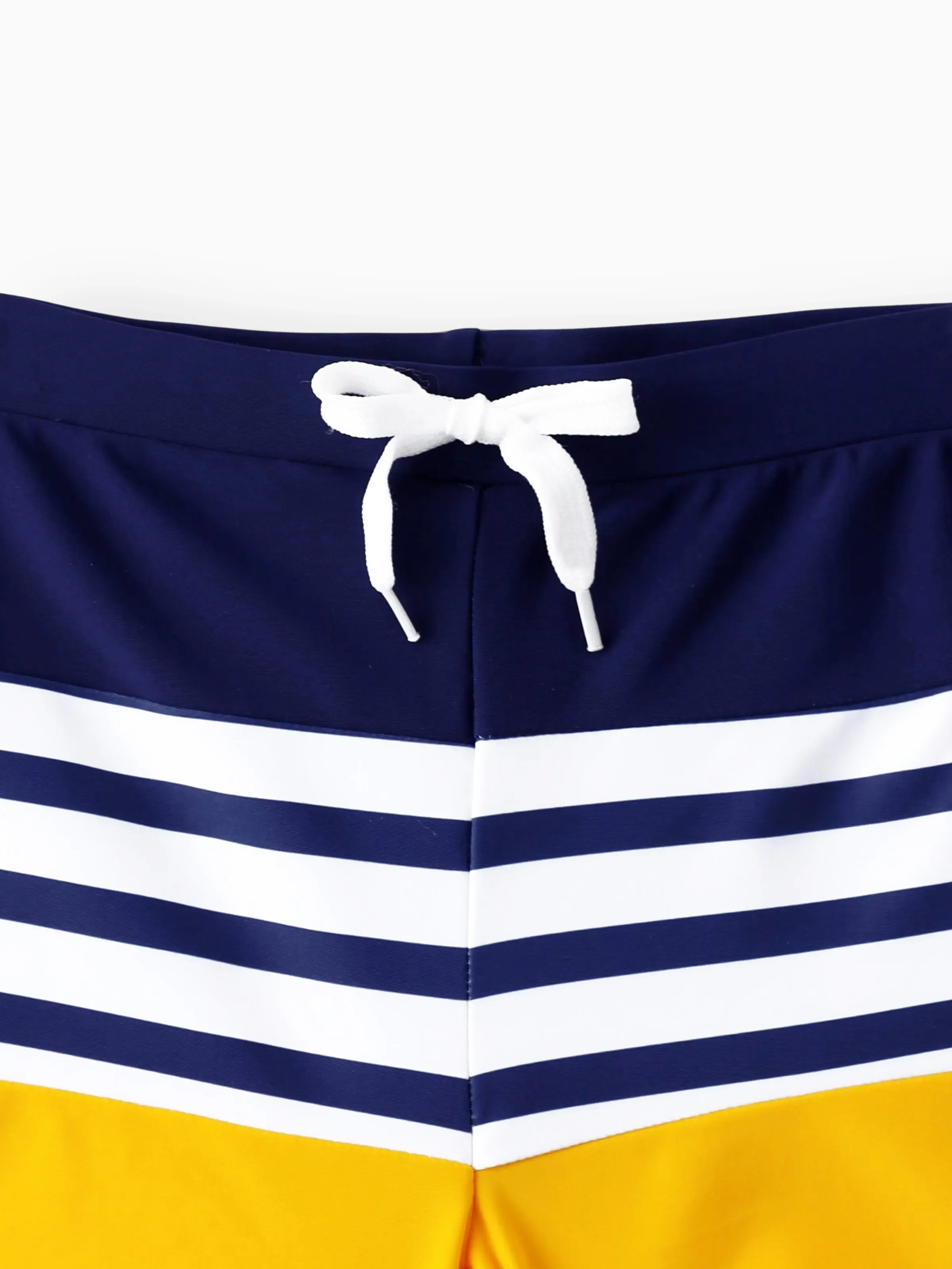 Toddler Boy Stripe & Colorblock Spliced Swim Trunks Shorts ColorBlock - Image 4