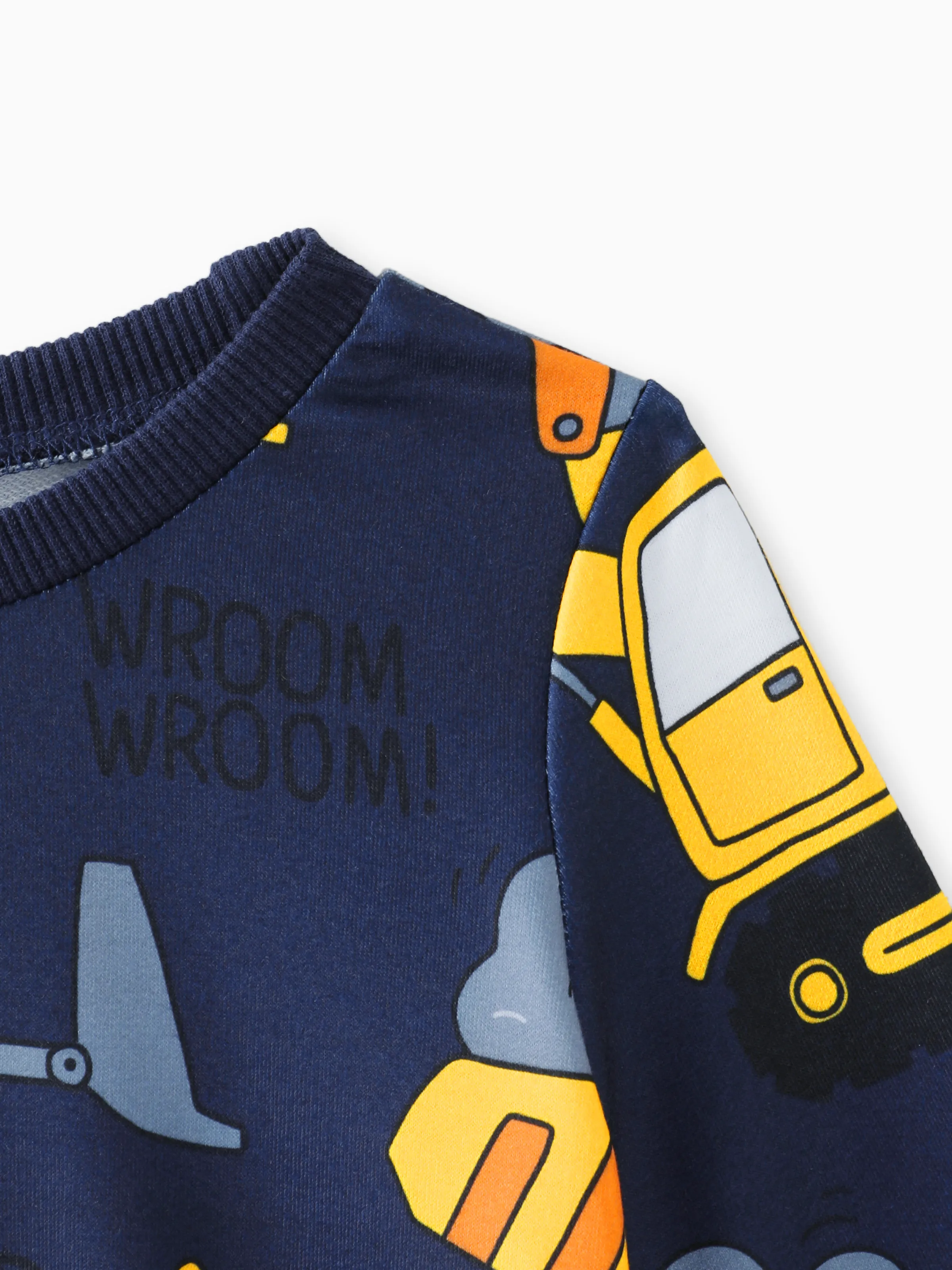 Toddler Boy Vehicle Excavator Print Pullover Sweatshirt royalblue - Image 6