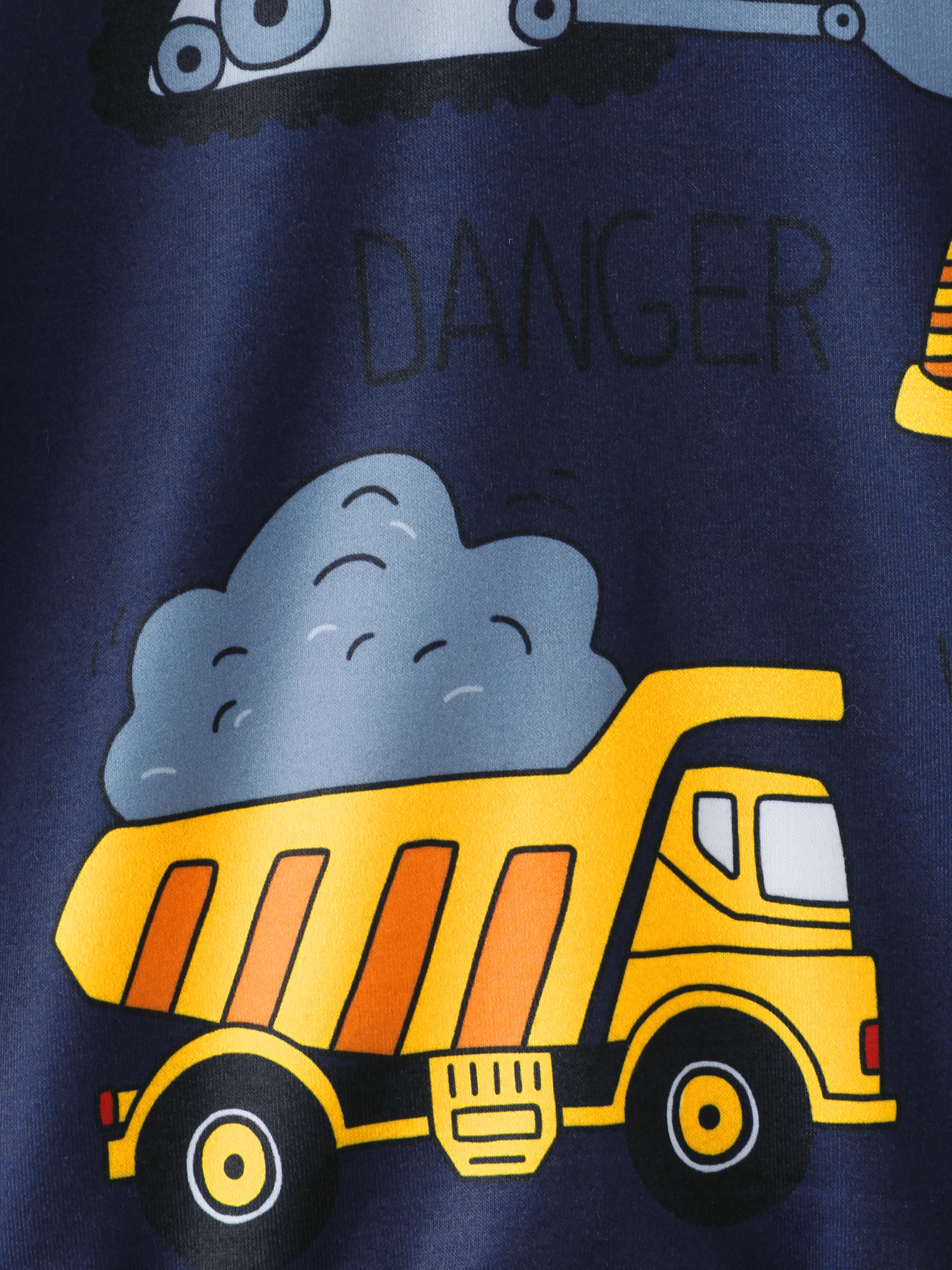 Toddler Boy Vehicle Excavator Print Pullover Sweatshirt royalblue - Image 8