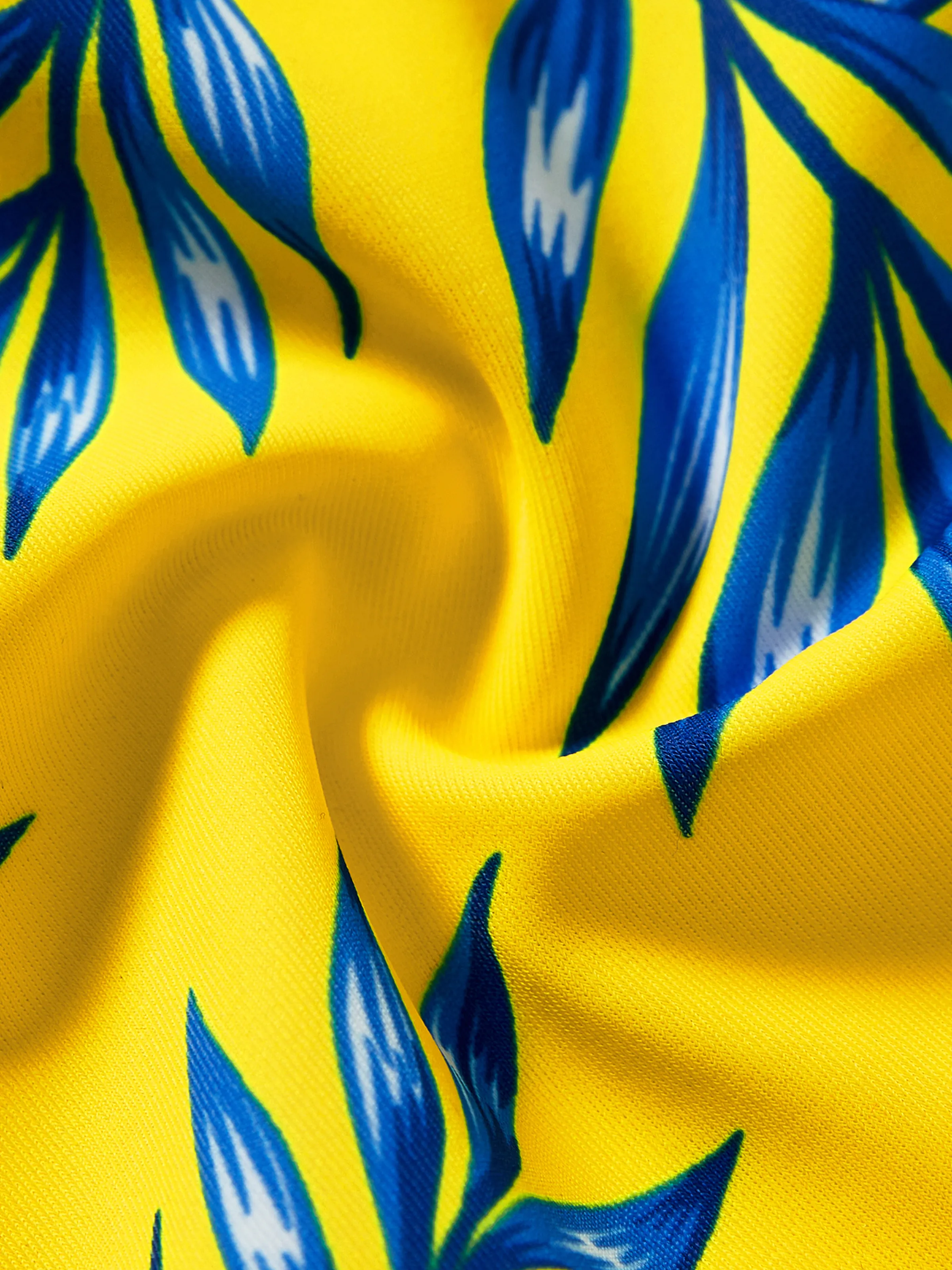 Toddler Boy Yellow Leaf Print Swim Trunks Yellow - Image 6