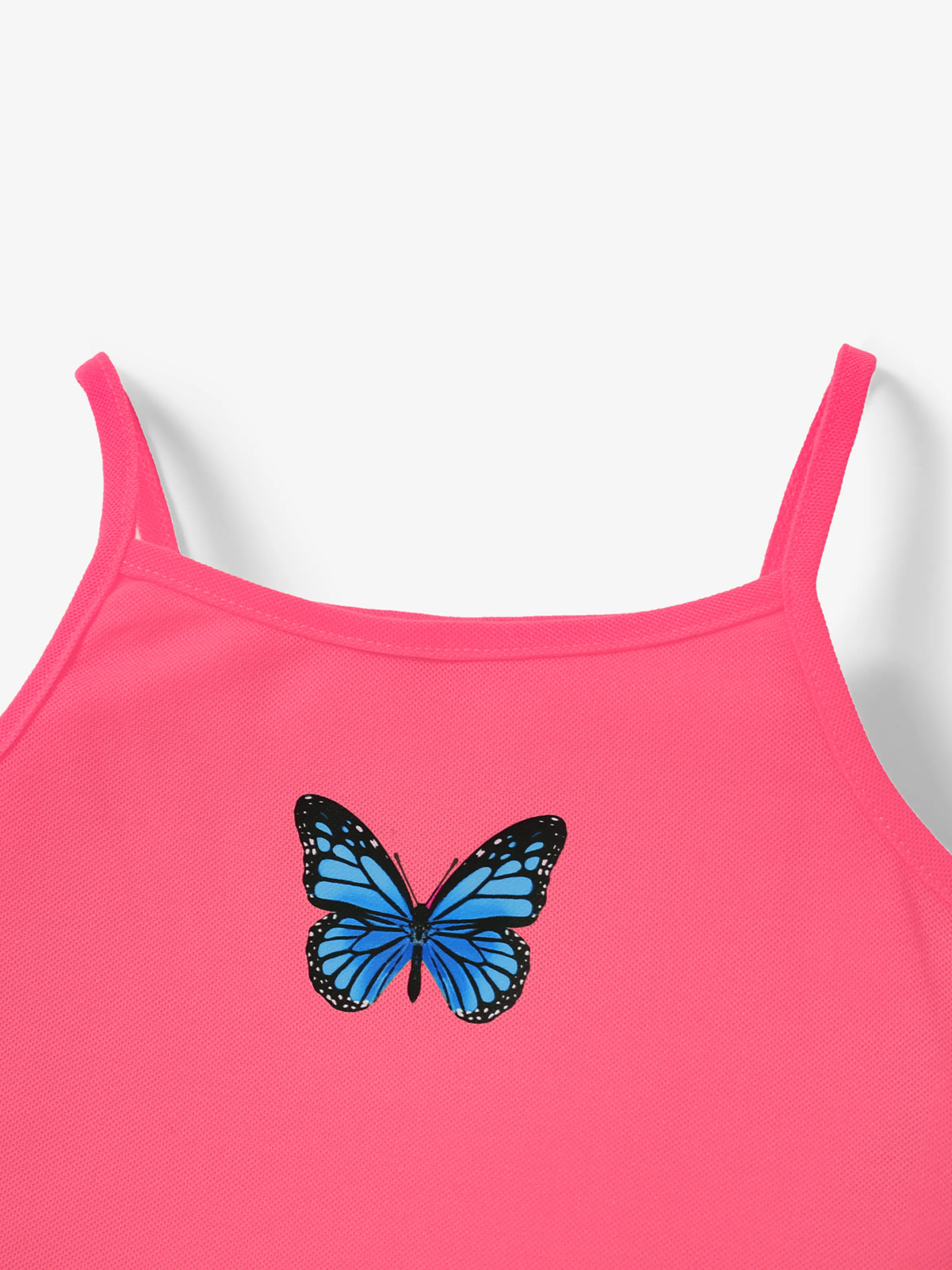 Toddler Girl 2pcs Butterfly Print Camisole and Shorts Set Roseo - Image 2