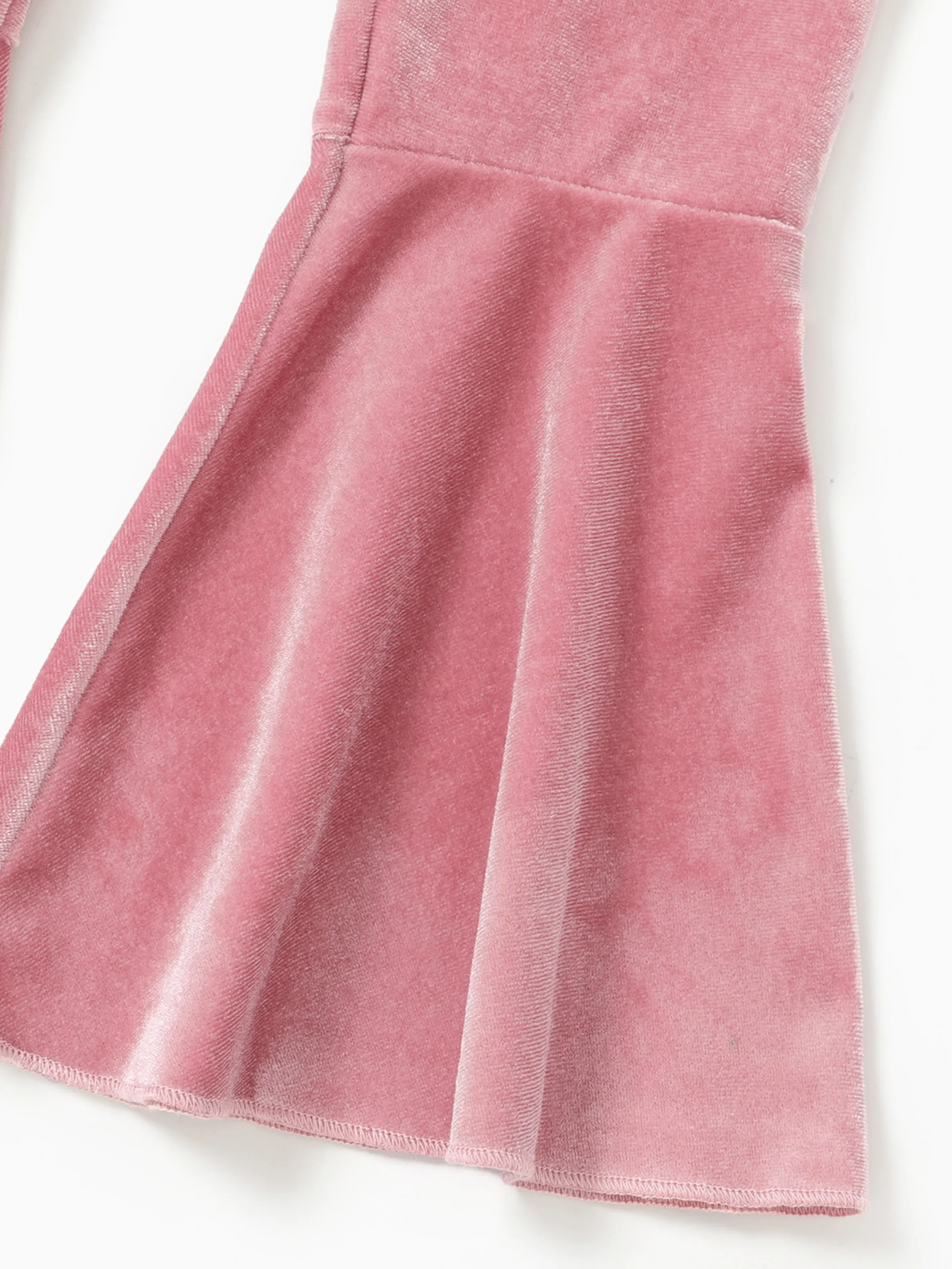Toddler Girl Avant-garde Horn Edge Sweatpants Mauve Pink - Image 5