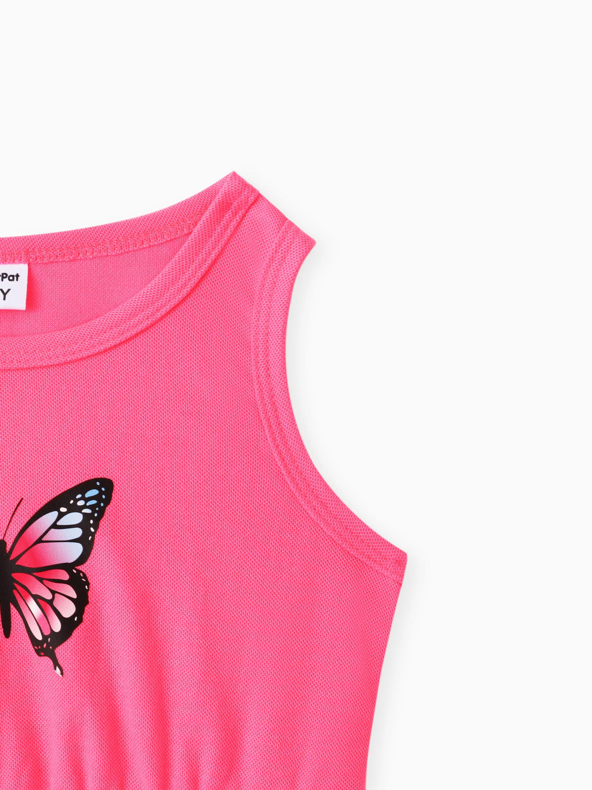Toddler Girl Butterfly Print Tank Dress Roseo - Image 4