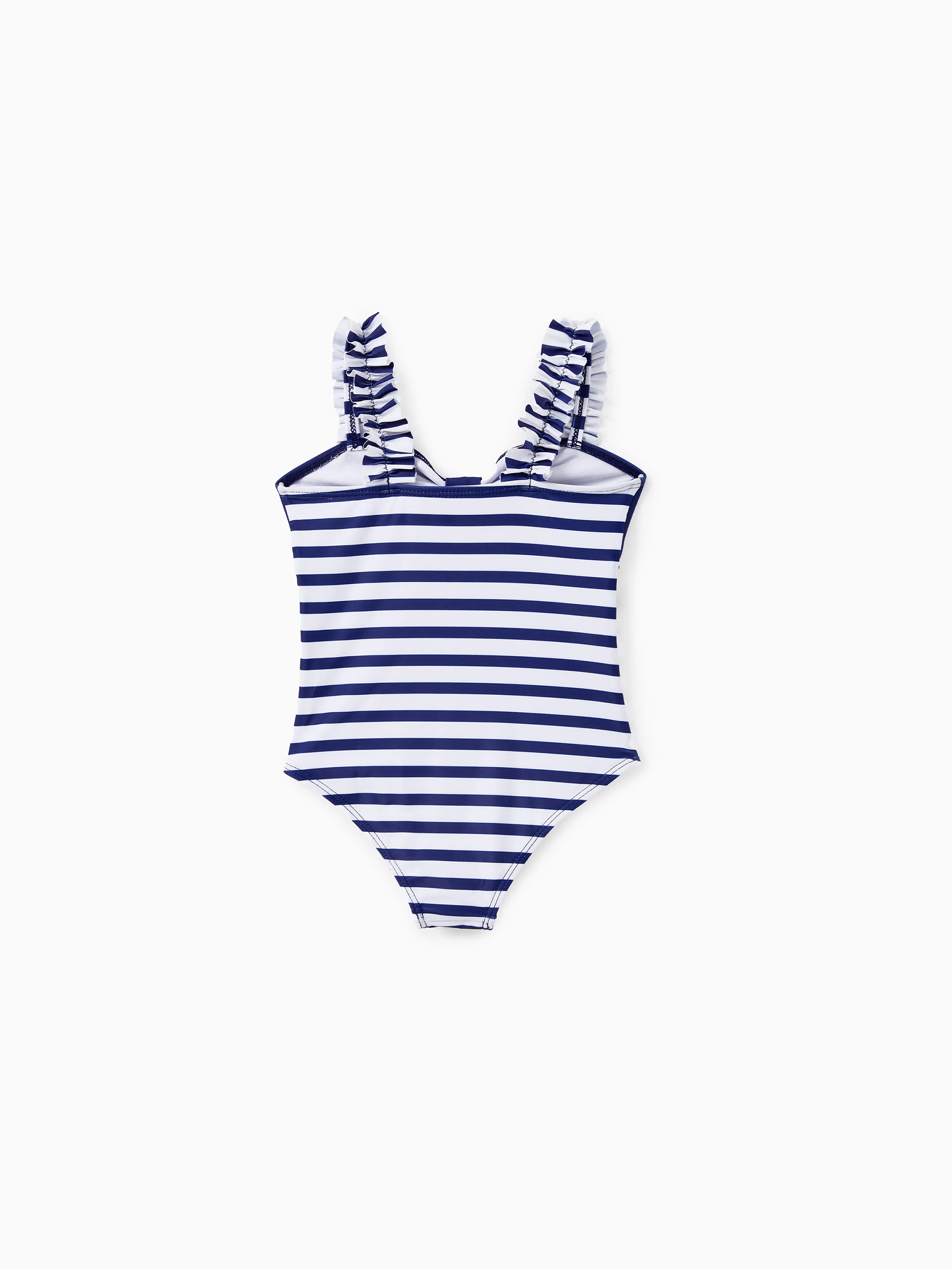 Toddler Girl Disney Mickey and Friends Sibling Set Boys/Girls Character Stripped Swimsuit Dark Blue - Image 3