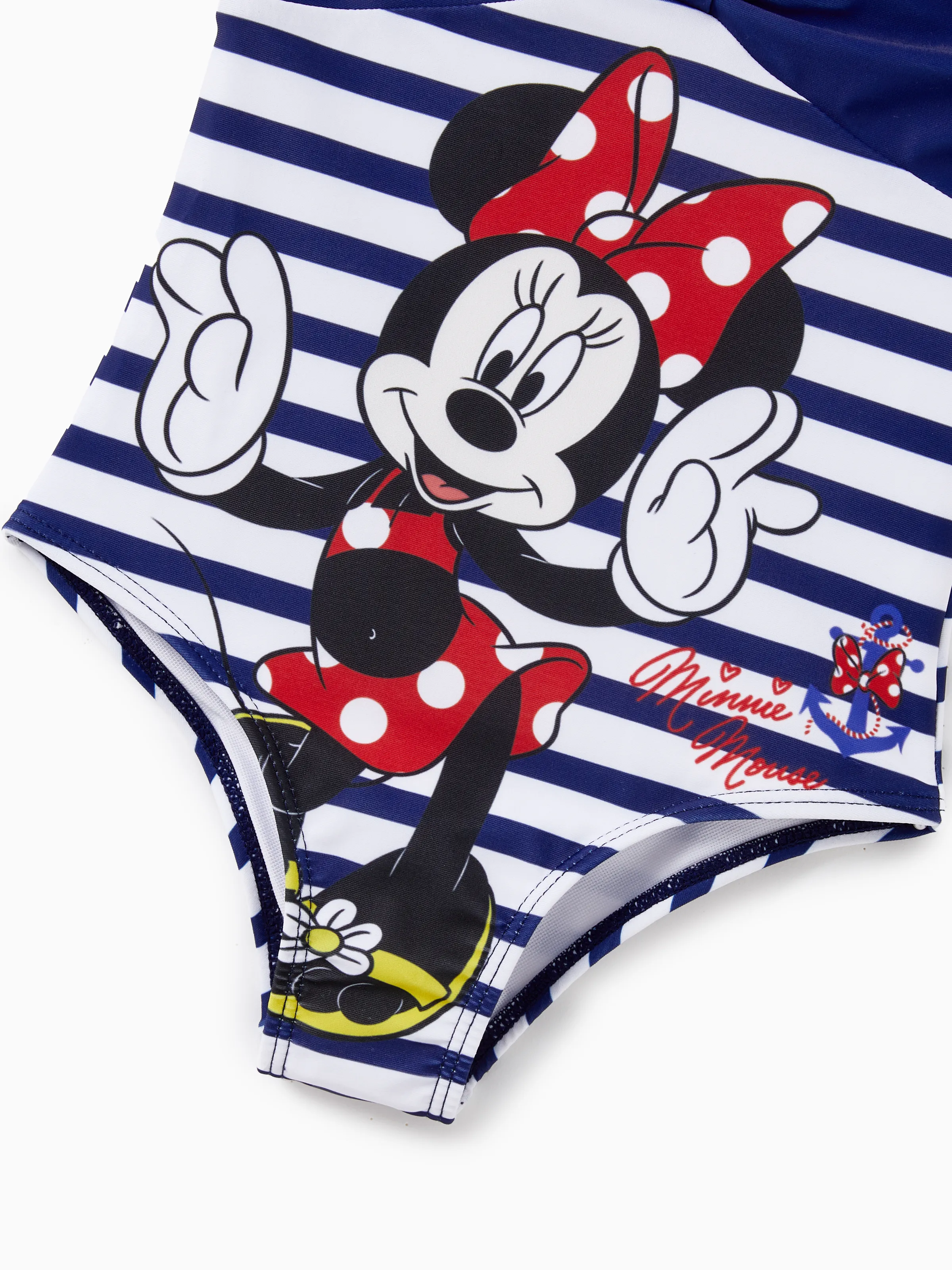 Toddler Girl Disney Mickey and Friends Sibling Set Boys/Girls Character Stripped Swimsuit Dark Blue - Image 6