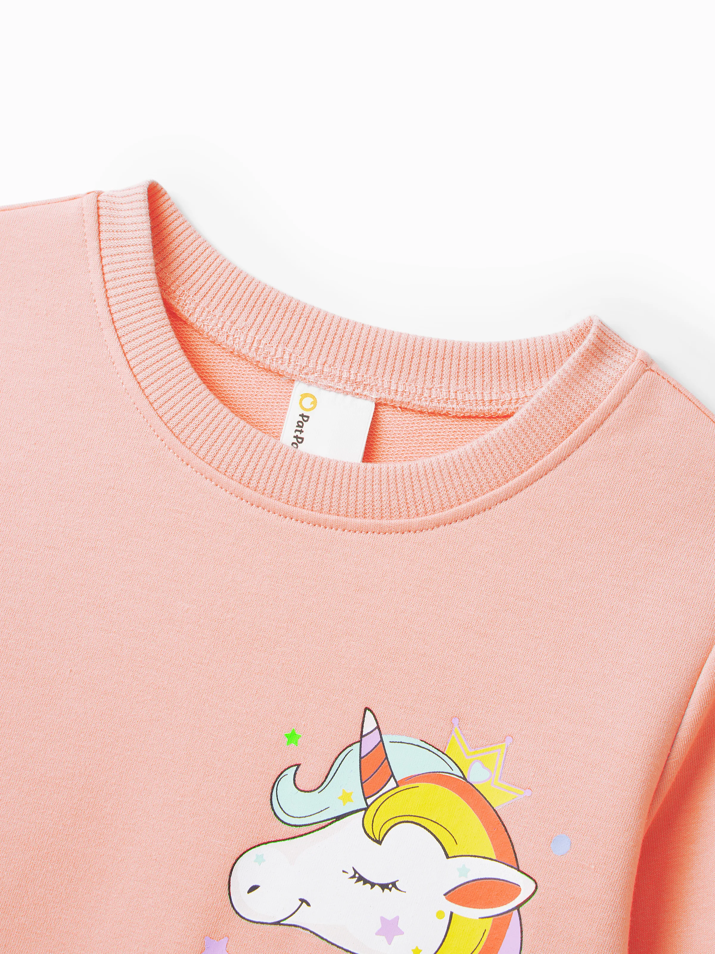 Toddler Girl Sweet Faux-two Unicorn Print Mesh Splice Fairy Dress Pink - Image 5