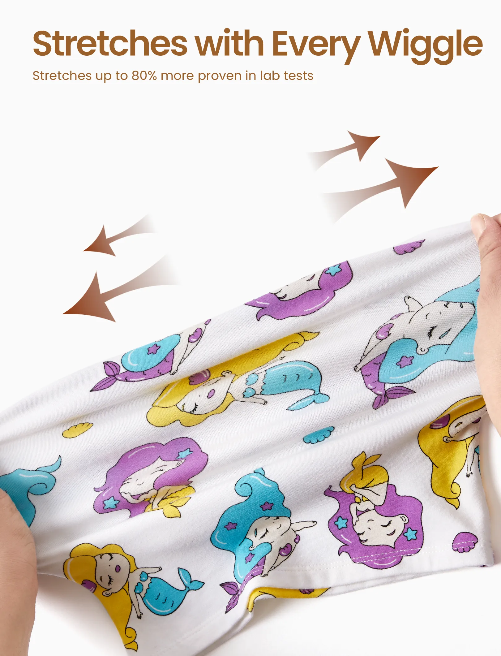 Toddler / Kids 2-piece Organic Cotton Pajamas with Childlike Print Snug fit Pjs for Girls / Boys White - Image 4