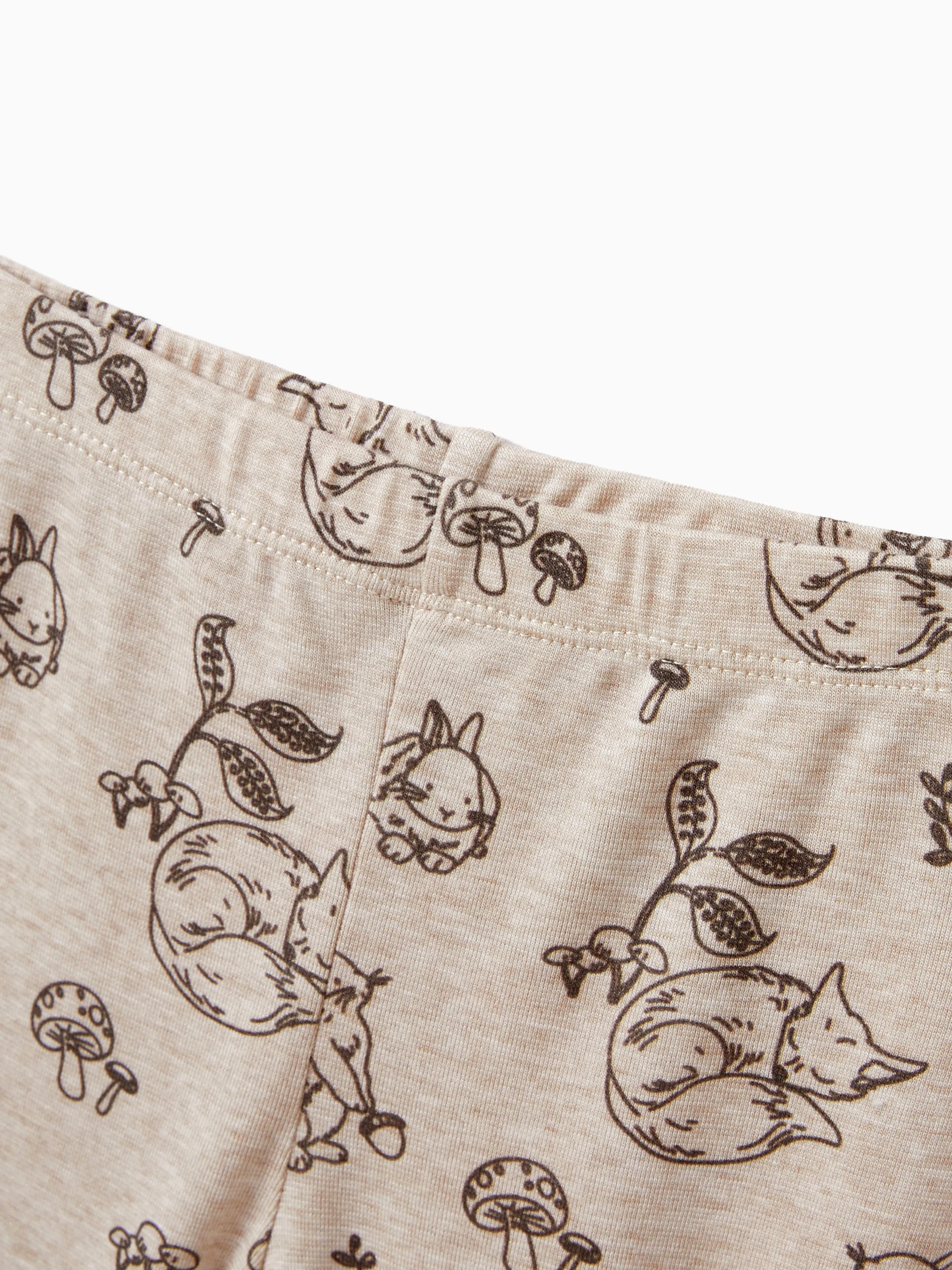 Toddler / Kids 2-piece Pajamas With Animal Print ( Snug-Fitting ) Apricot - Image 11
