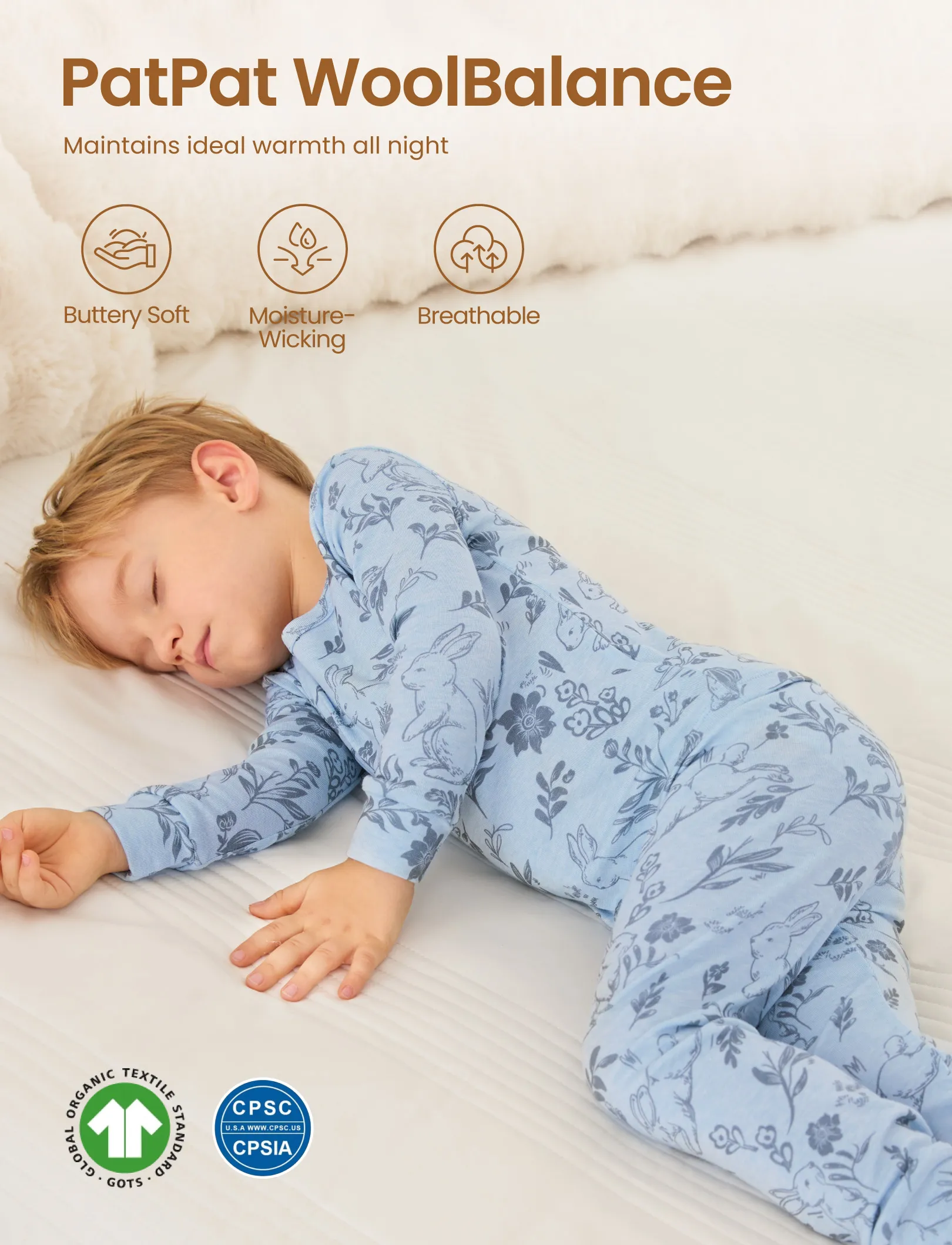 Toddler / Kids 2-piece Pajamas With Animal Print ( Snug-Fitting ) Blue - Image 3