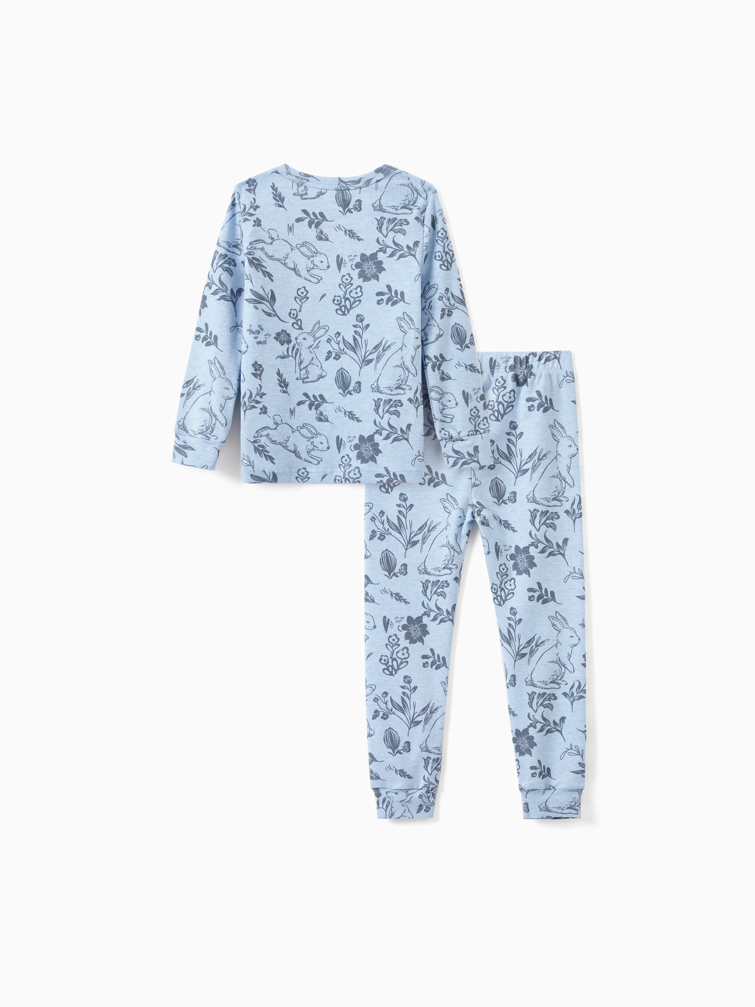 Toddler / Kids 2-piece Pajamas With Animal Print ( Snug-Fitting ) Blue - Image 8