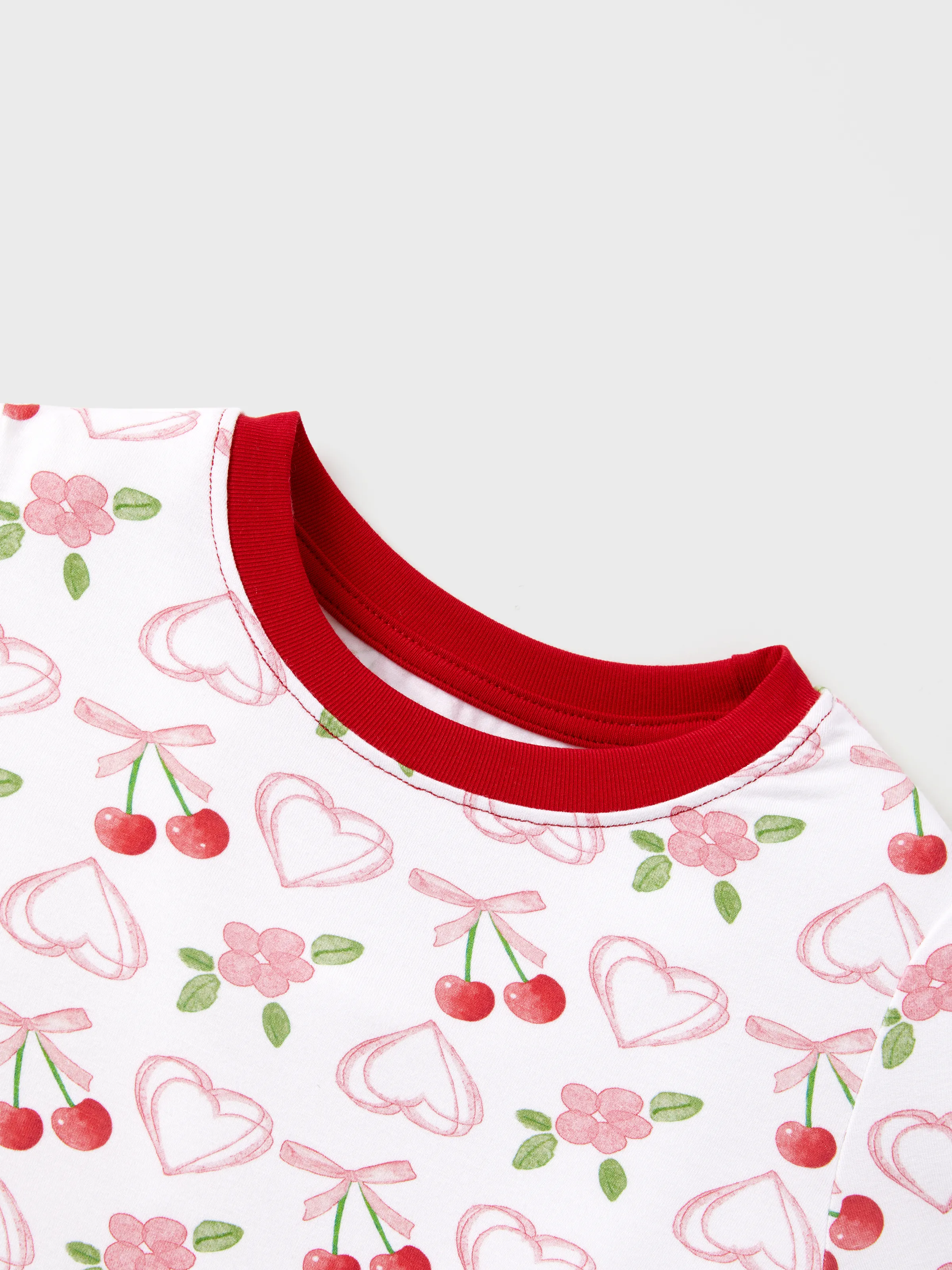 Toddler / Kids Christmas / Halloween Pajamas 3-Piece Bamboo Pajama Set 2-in-1 Look for 4 Seasons (Snug-Fitting) Red - Image 2