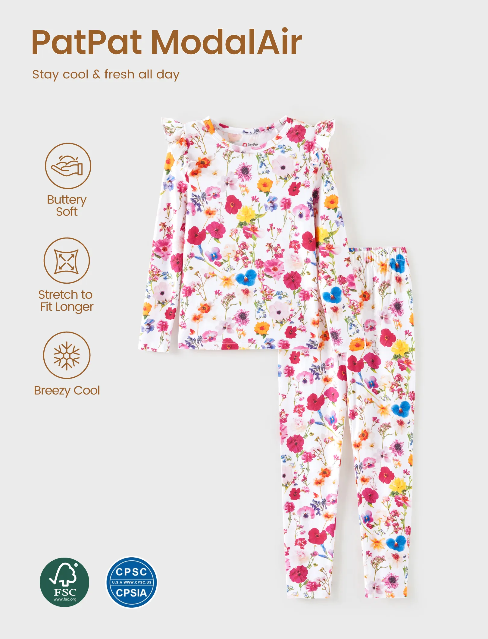 Toddler / Kids Halloween Pajamas With Childlike Print (1-Piece Snug-Fitting ) Hot Pink - Image 4