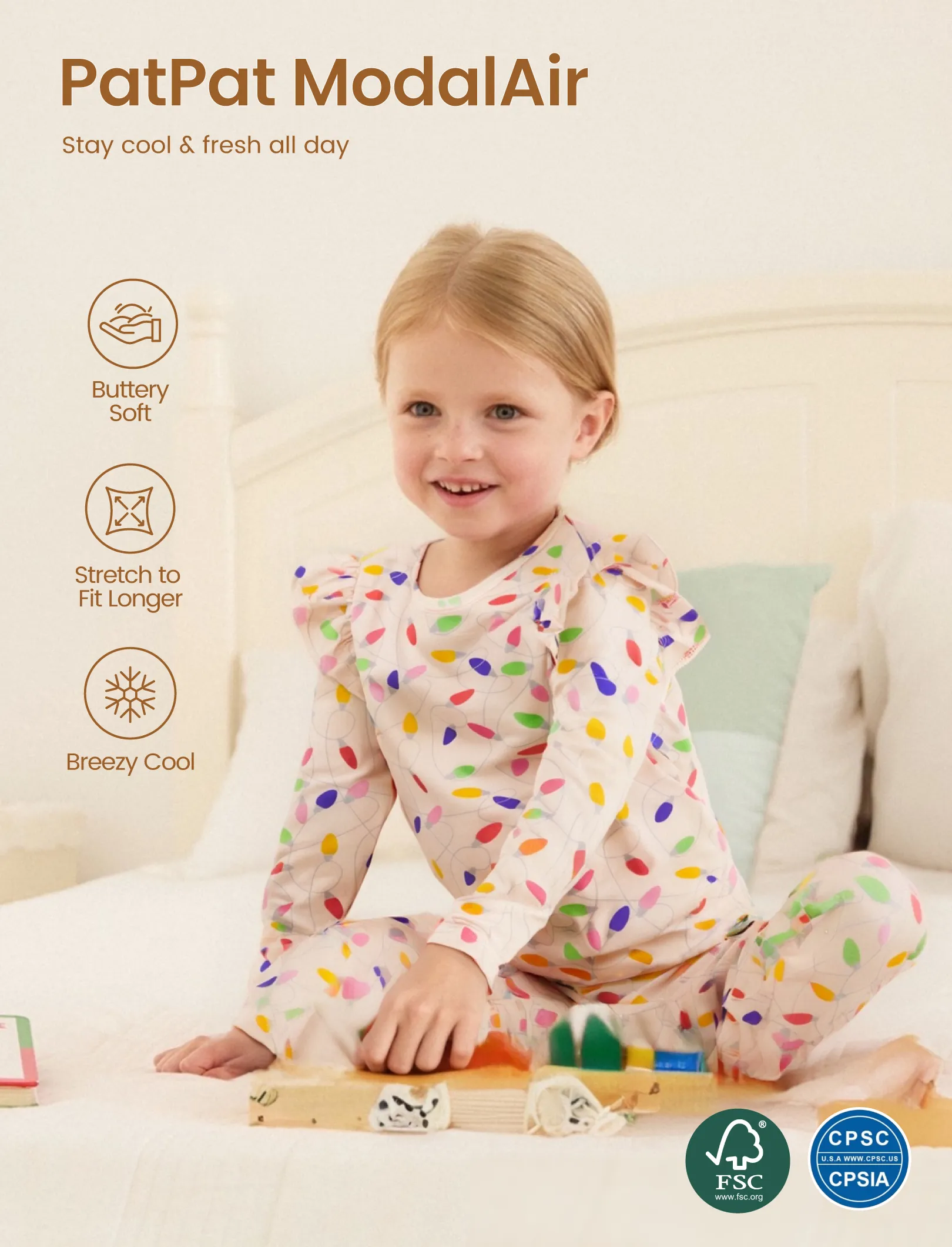 Toddler / Kids Halloween Pajamas With Childlike Print (1-Piece Snug-Fitting ) Multi-color - Image 3
