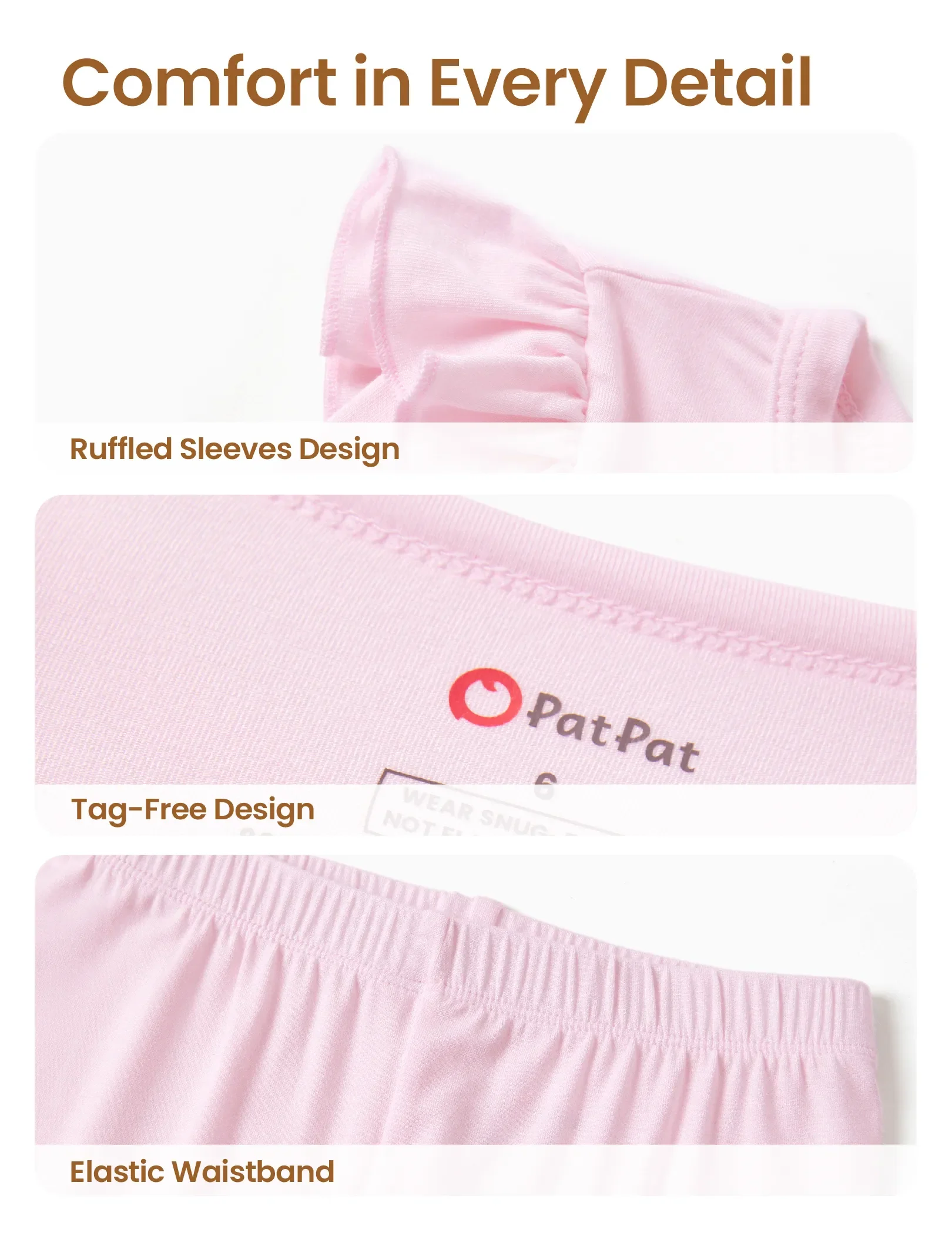 Toddler / Kids Halloween Pajamas With Childlike Print (1-Piece Snug-Fitting ) Pink - Image 6