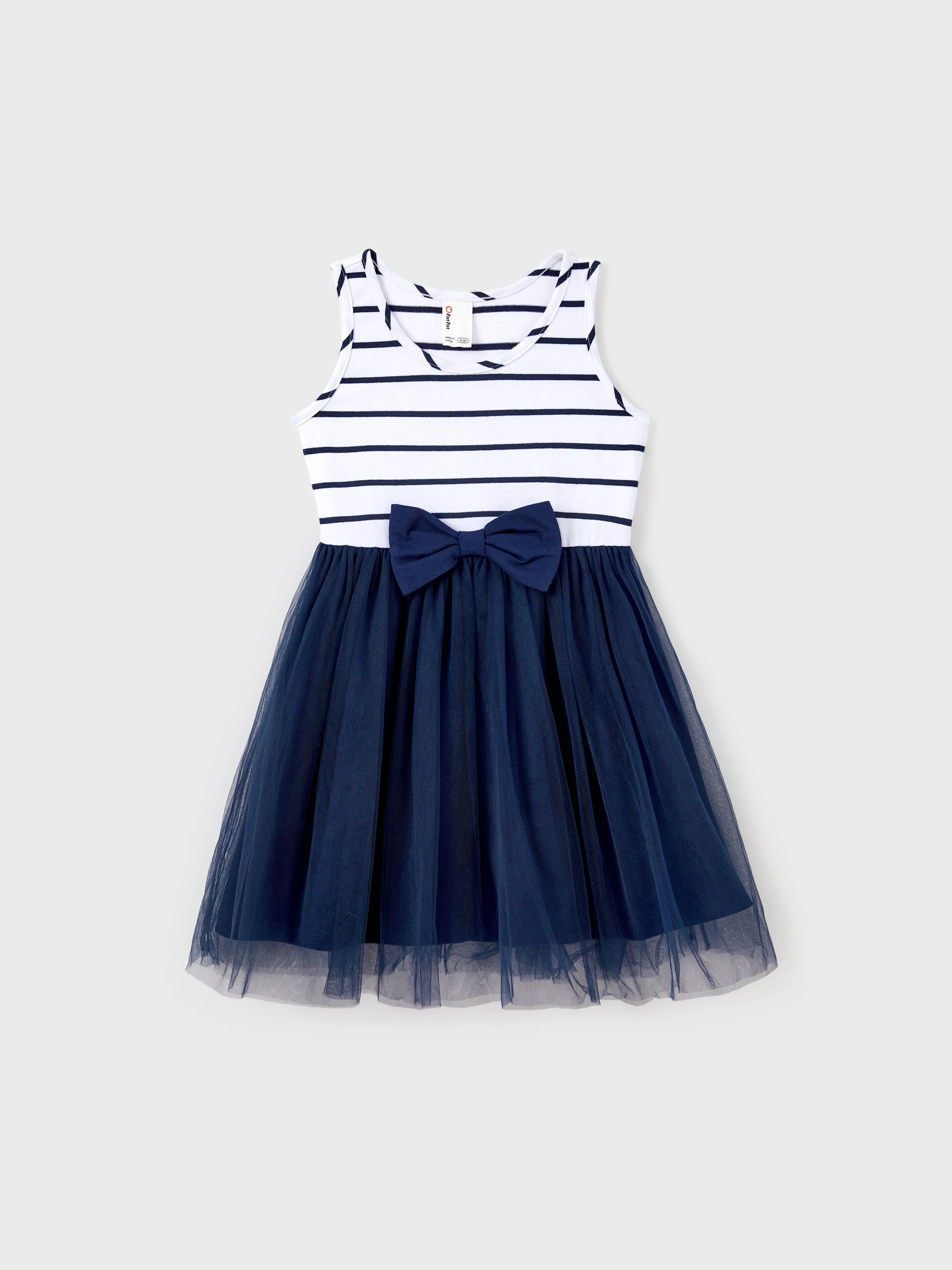 Toddler/Kid Girl Sunny Days Palm Print Cotton Dress, Perfect for Summer Vacations & Family Outings Tibetan Blue - Image 3