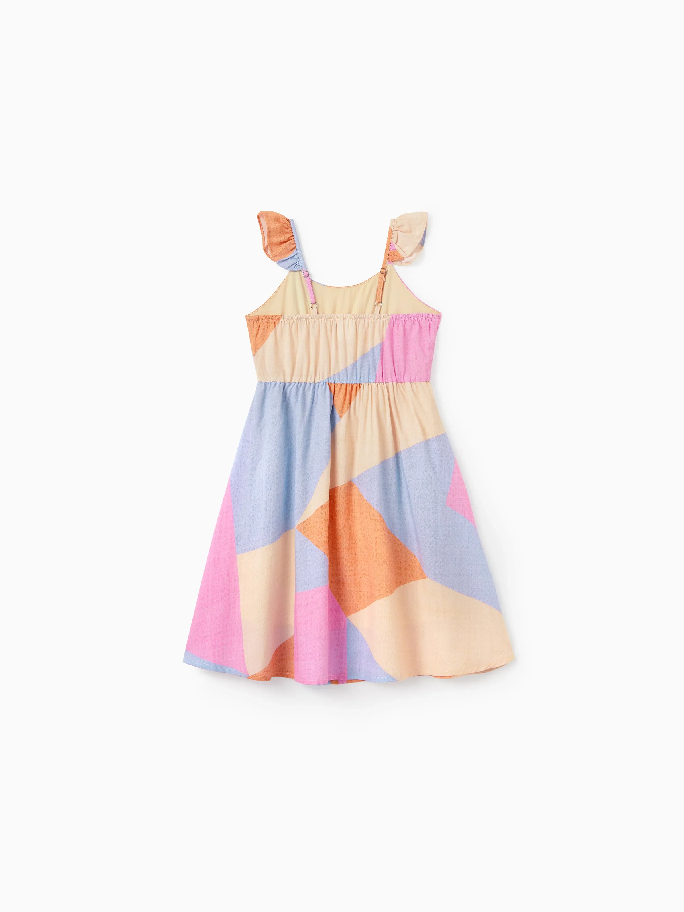 Toddler/Kid Girl Colorblock Sleeveless Strappy Dress Multi-color - Image 5