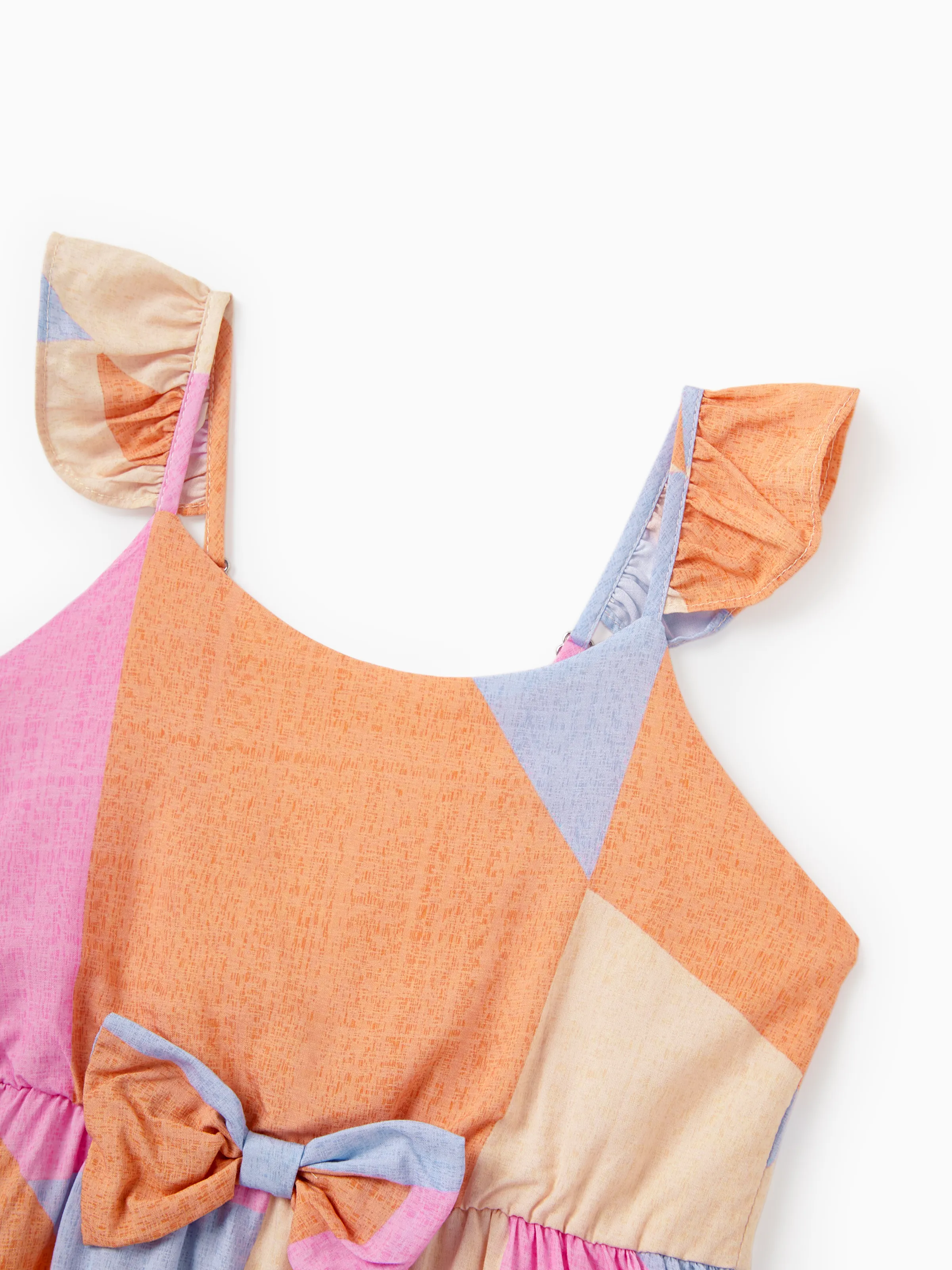 Toddler/Kid Girl Colorblock Sleeveless Strappy Dress Multi-color - Image 6