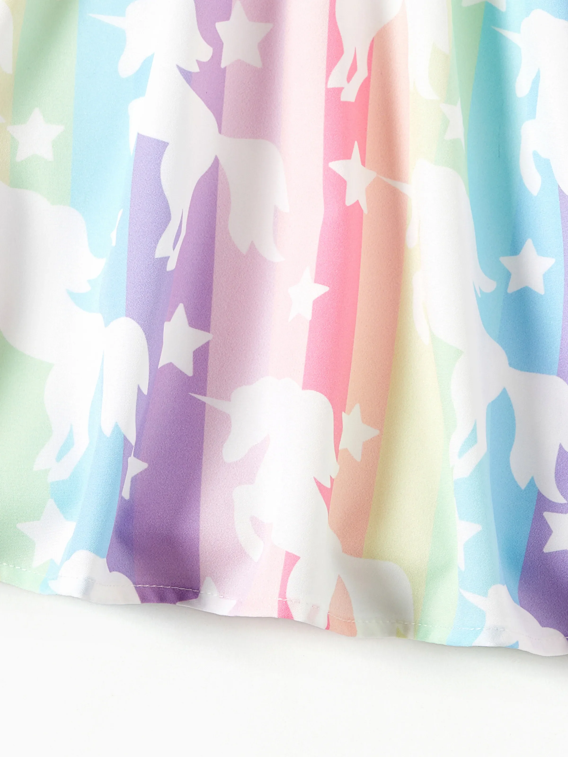 Toddler/Kid Girl Sweet Colorblock Floral Print Dress Colorful - Image 6