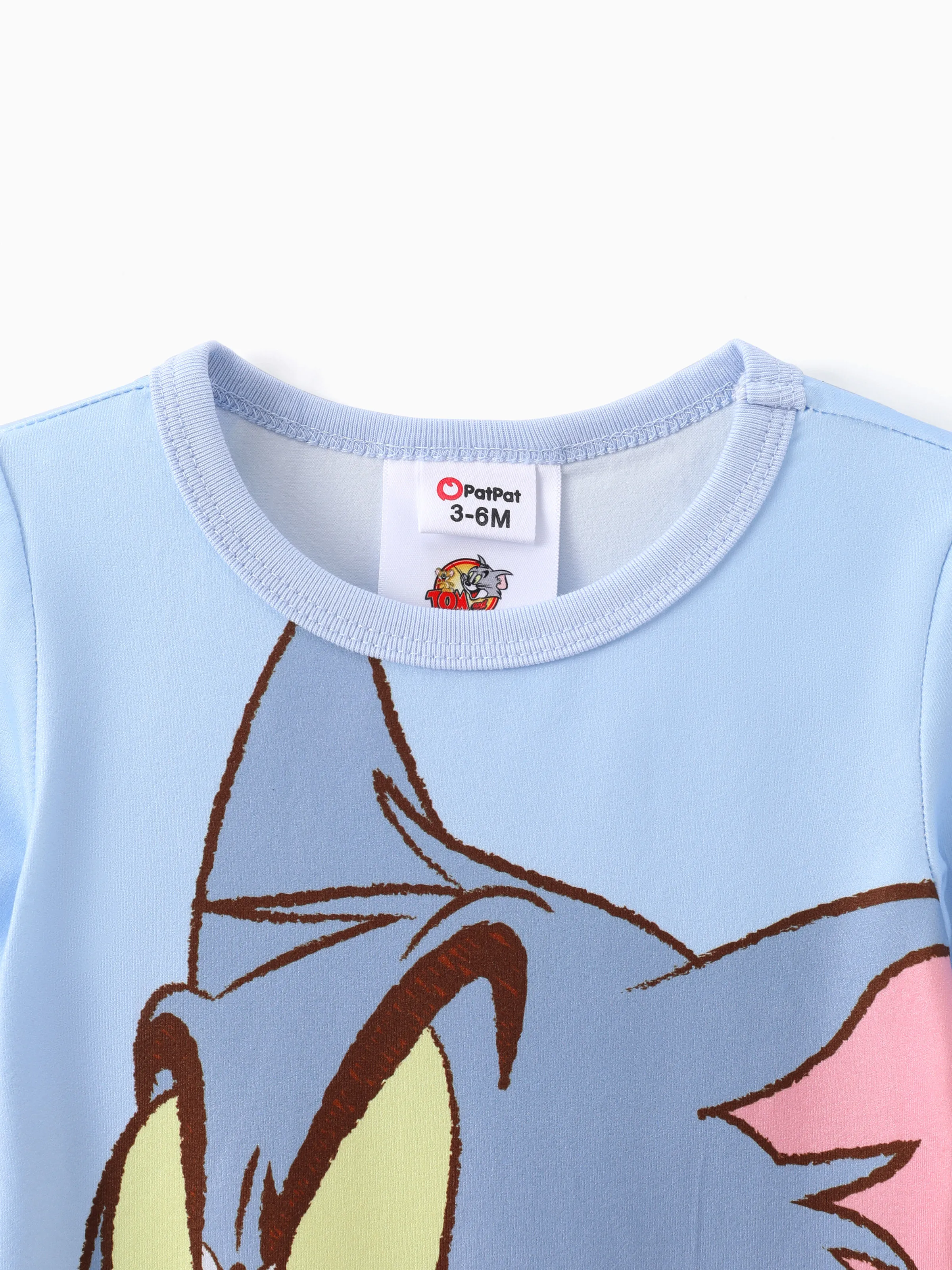 Tom and Jerry Baby Boy/Girl Cute Pattern Print Jumpsuit Blue - Image 4