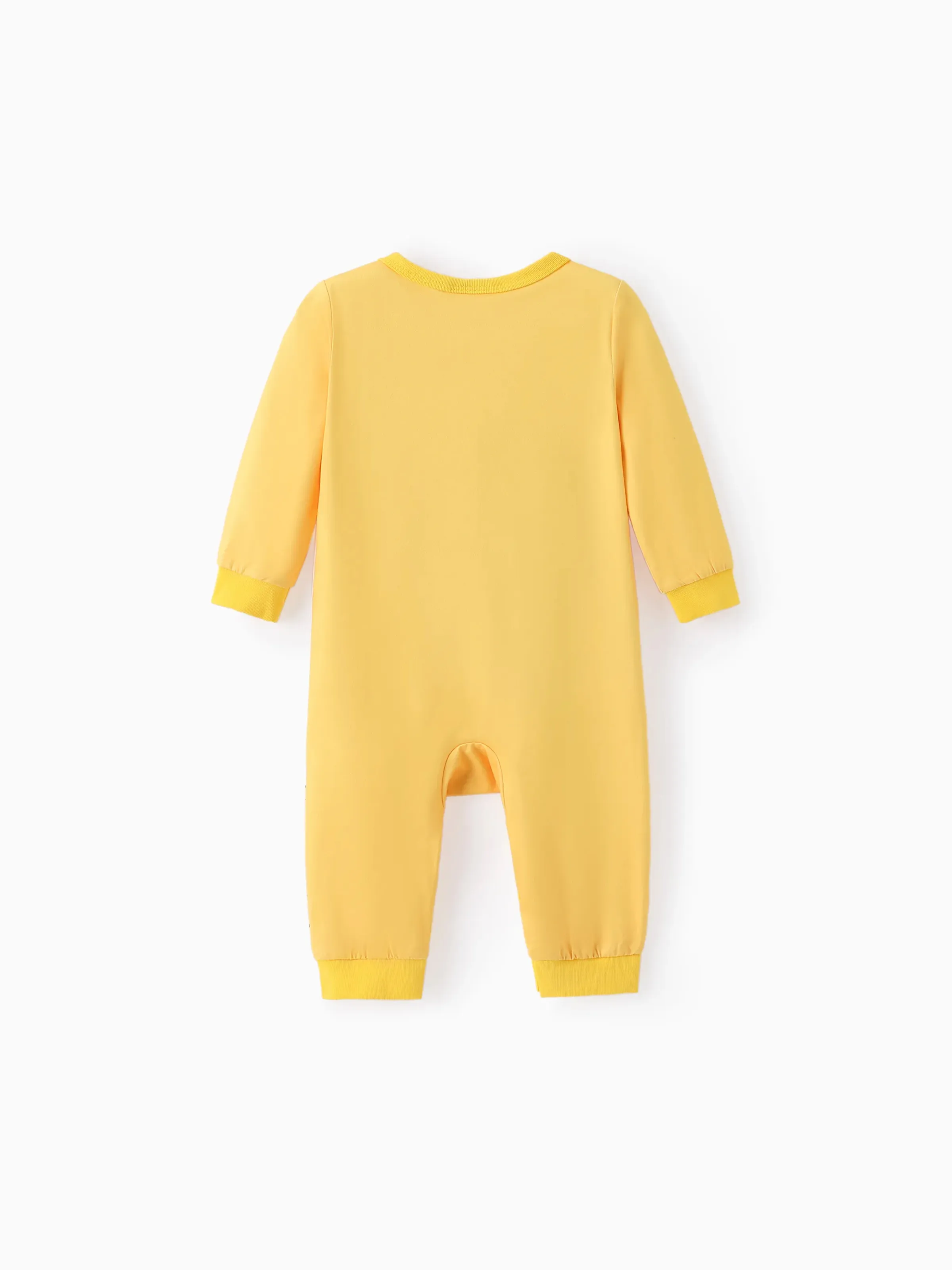 Tom and Jerry Baby Boy/Girl Cute Pattern Print Jumpsuit Yellow - Image 3