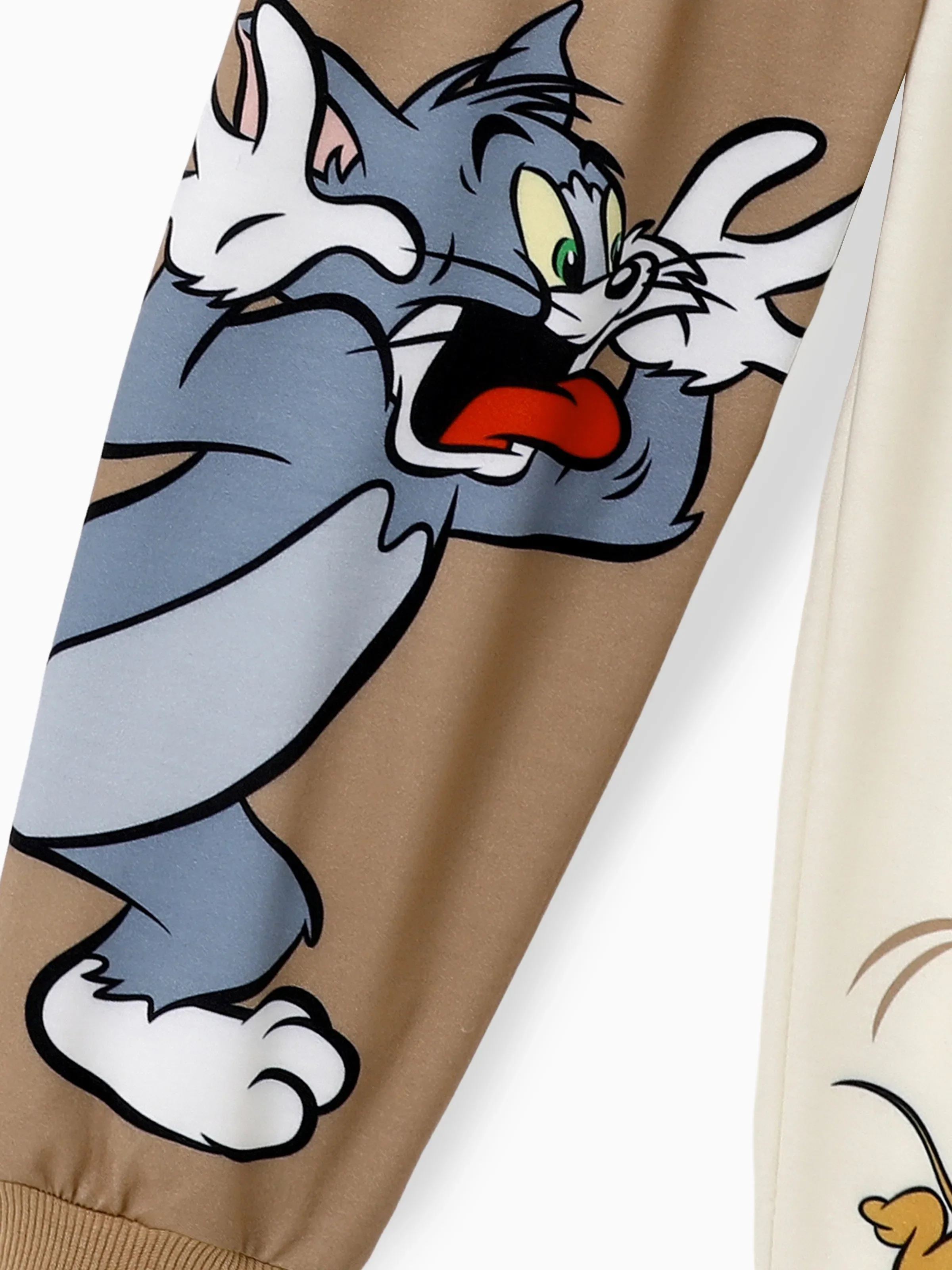 Tom and Jerry Toddler Boy Colorblock Character Print Long-sleeve Top and Pants Set Multi-color - Image 4