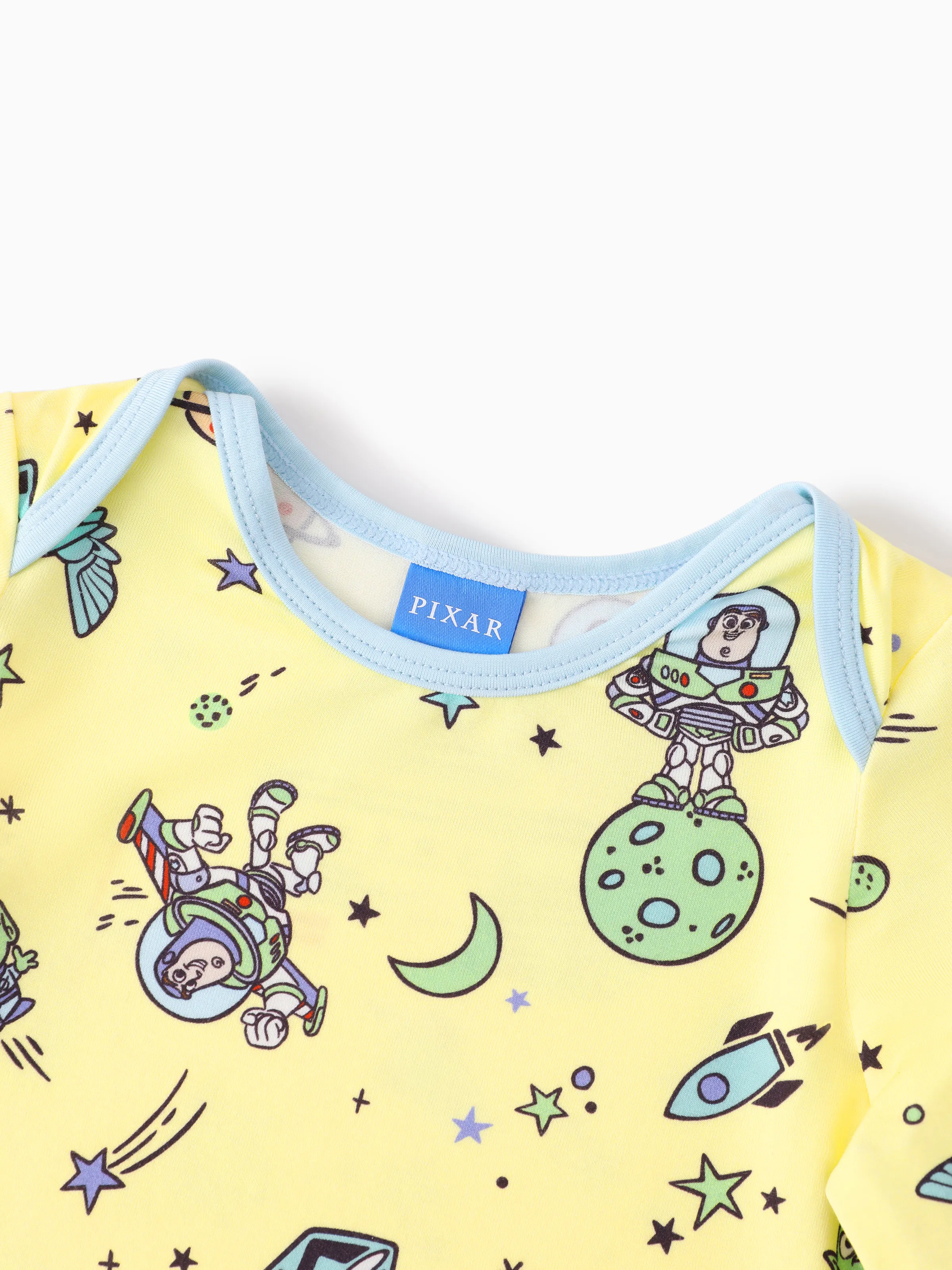 Toy Story Bamboo Baby Boy Buzz Lightyear Printed  Bodysuit  Color block - Image 5