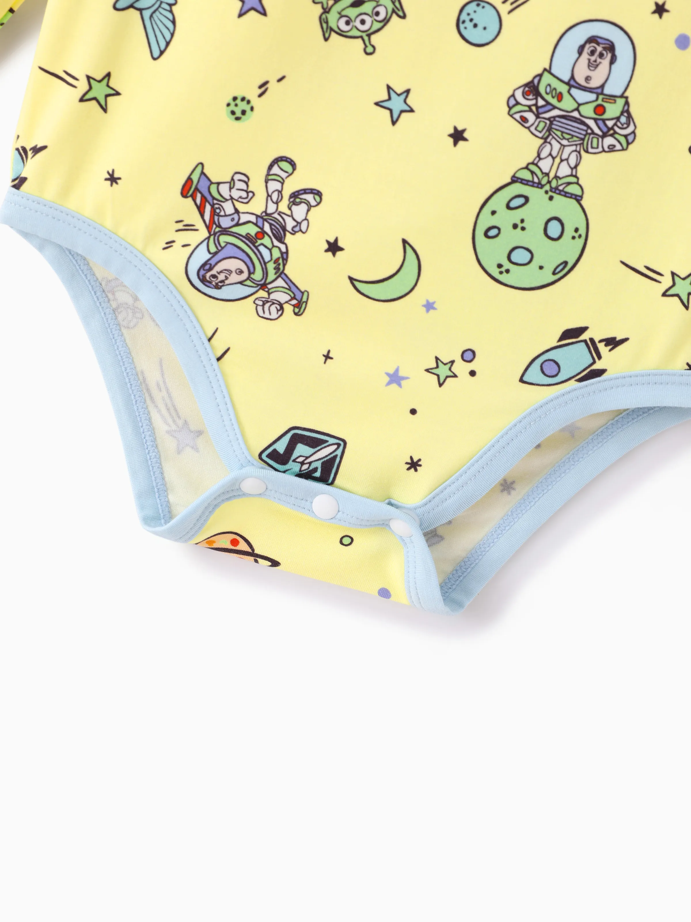 Toy Story Bamboo Baby Boy Buzz Lightyear Printed  Bodysuit  Color block - Image 7