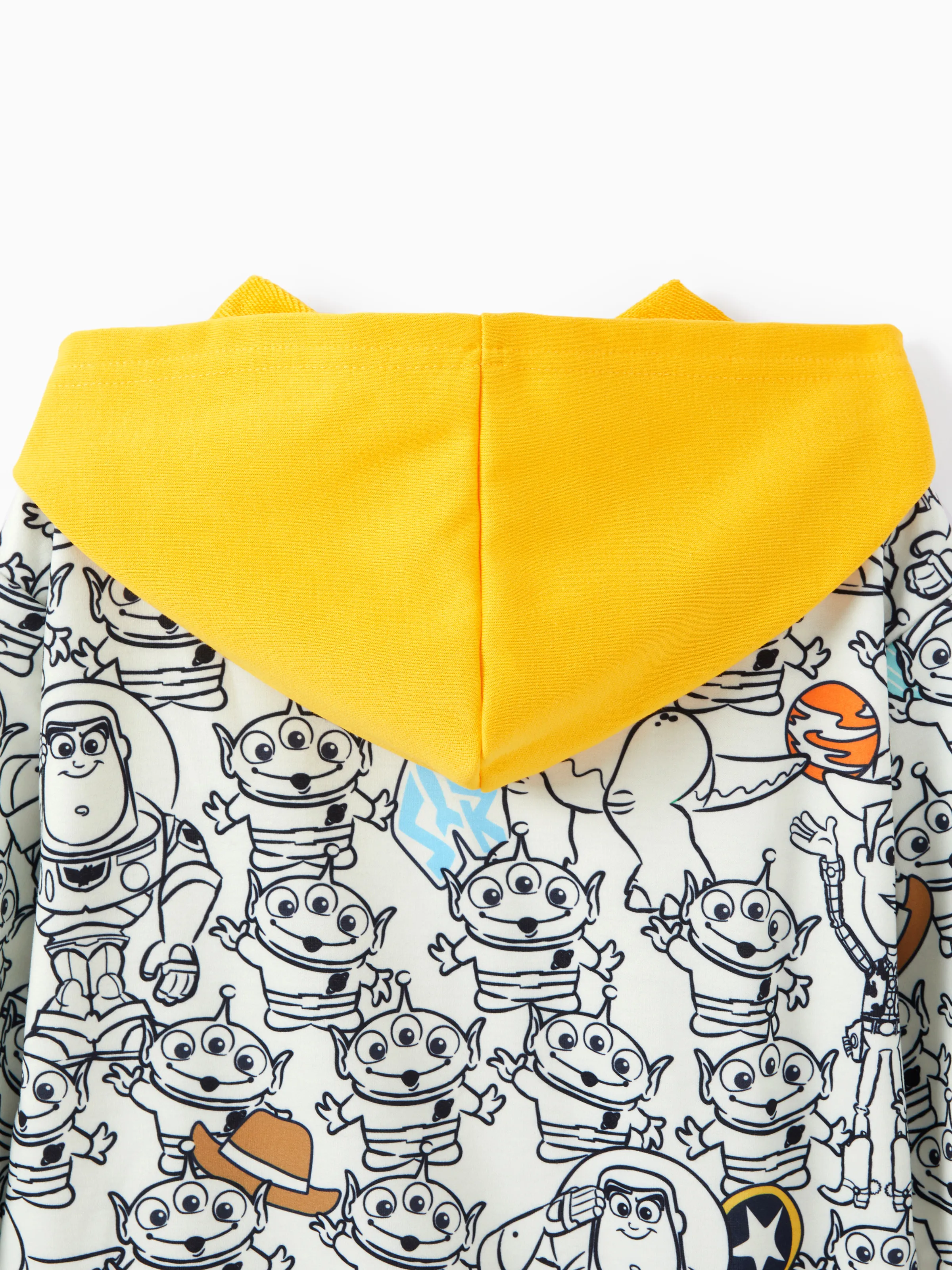 Toy Story Buzz Toddler/Kids Boy Woody Hooded Ribbed Cuffs Hoodie Yellow - Image 5