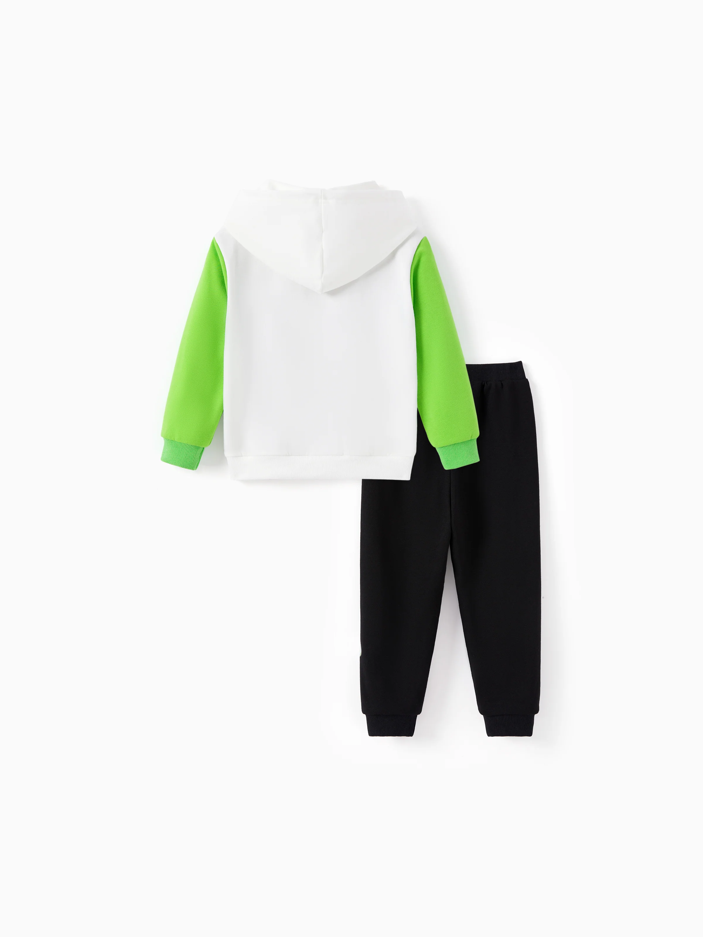 Toy Story Toddler Boy Buzz Lightyear 2pcs Ribbed Cuffs Hooded Sweatshirt and Sweatpants Set White - Image 3