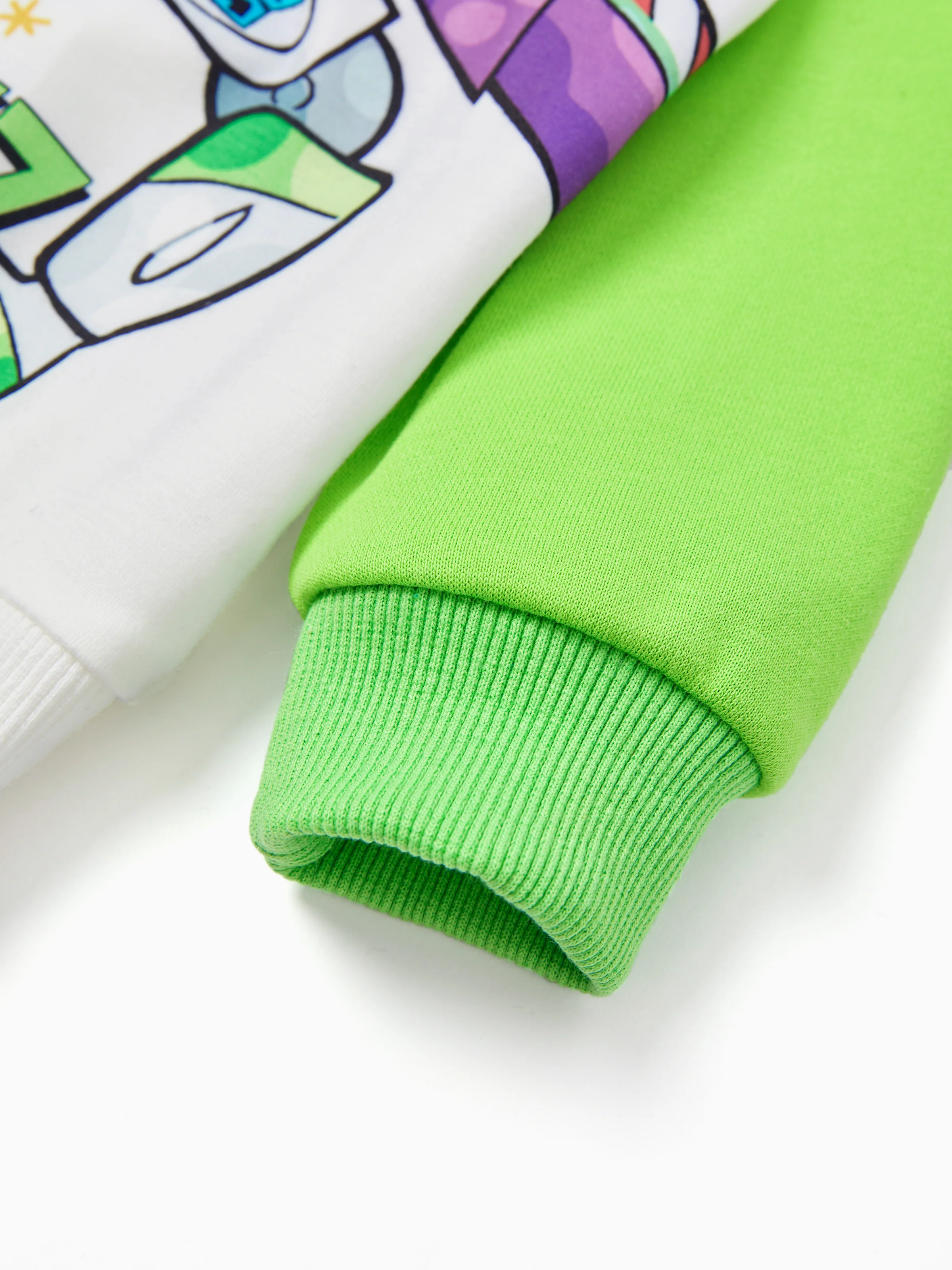 Toy Story Toddler Boy Buzz Lightyear 2pcs Ribbed Cuffs Hooded Sweatshirt and Sweatpants Set White - Image 7