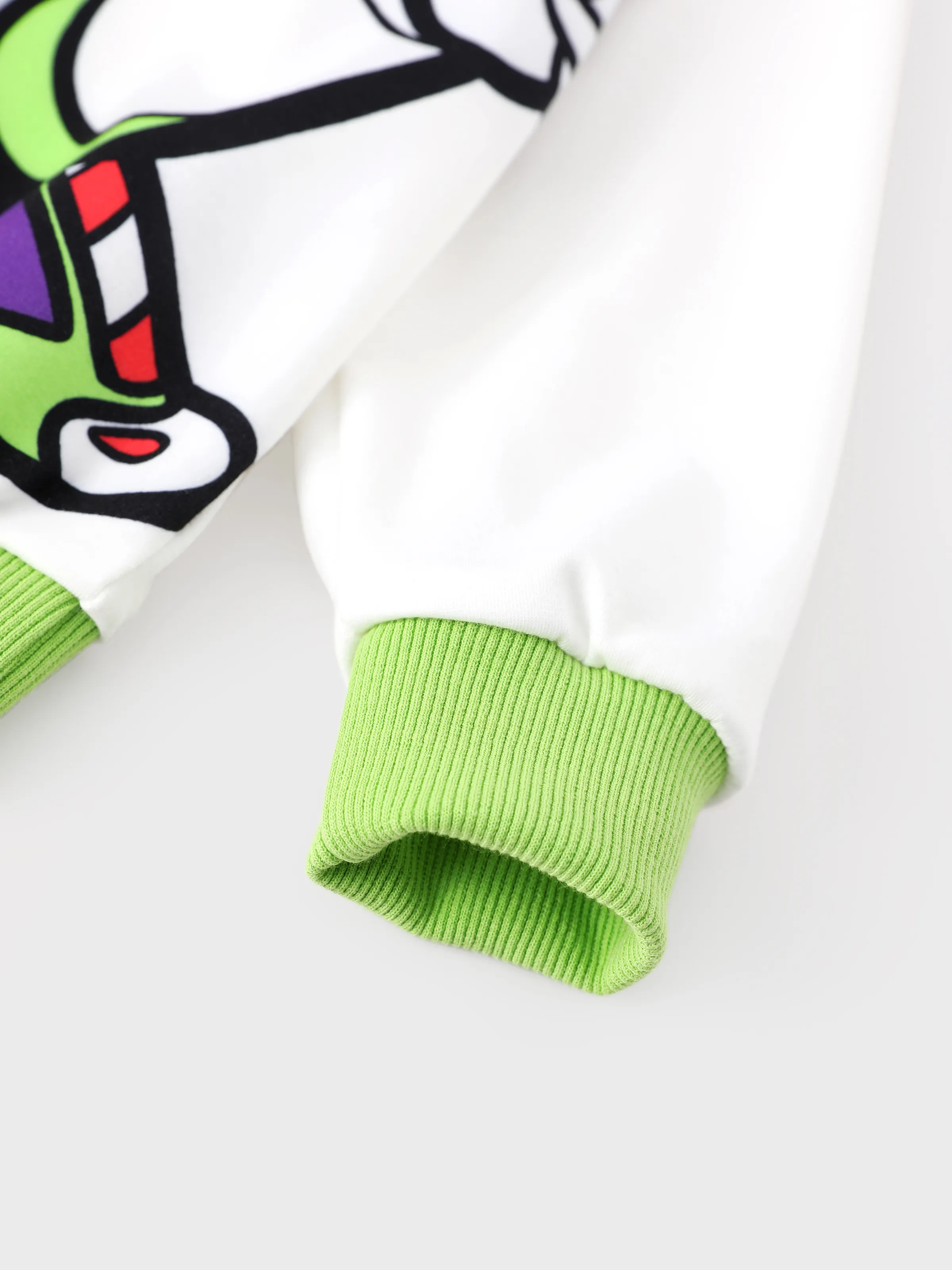 Toy Story Toddler Boy Buzz Lightyear Ribbed Cuffs Hooded Top White - Image 5