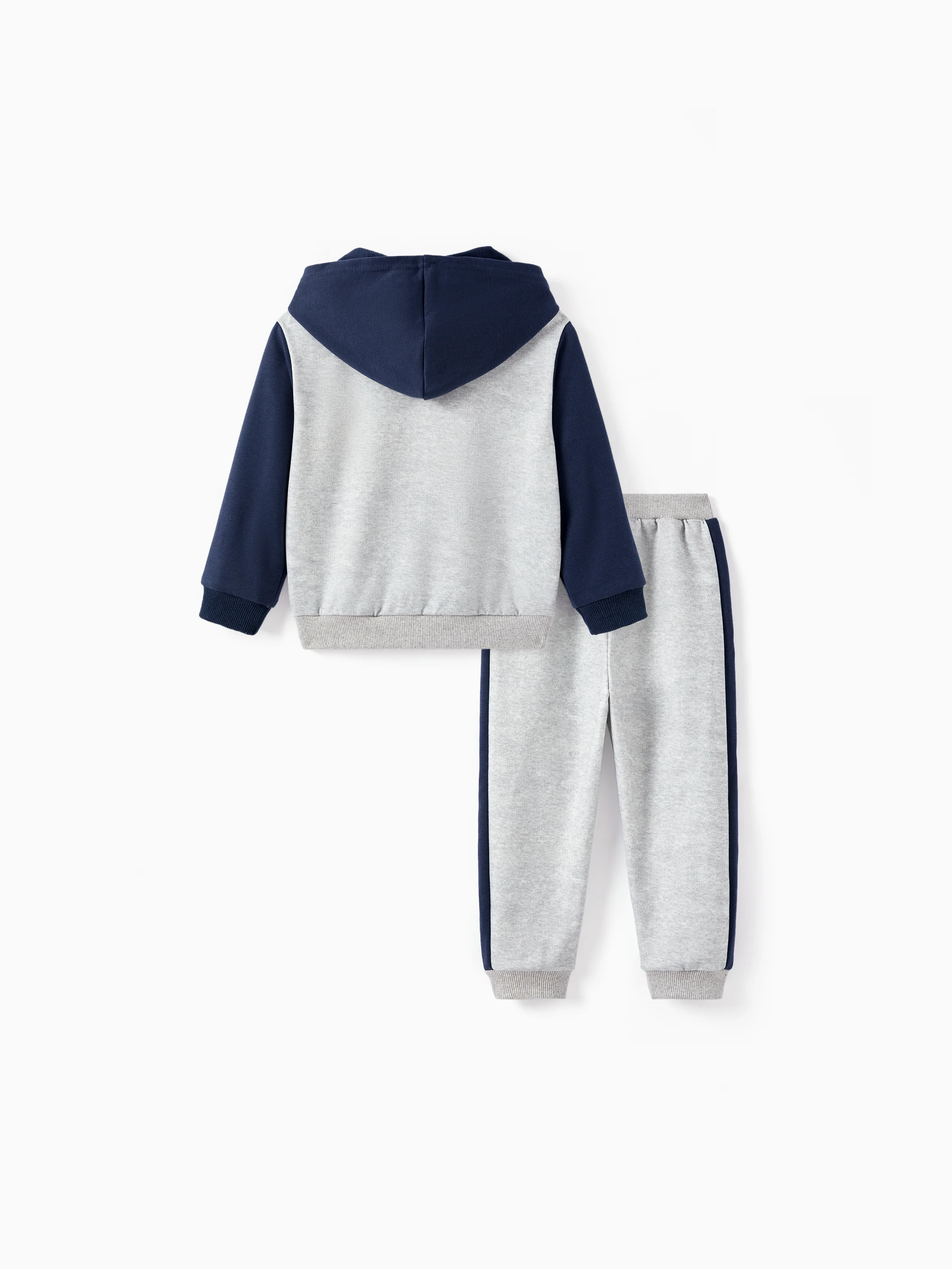 Toy Story Toddler Boy Woody 2pcs Ribbed Cuffs Hooded Sweatshirt and Sweatpants Set Deep Blue - Image 3