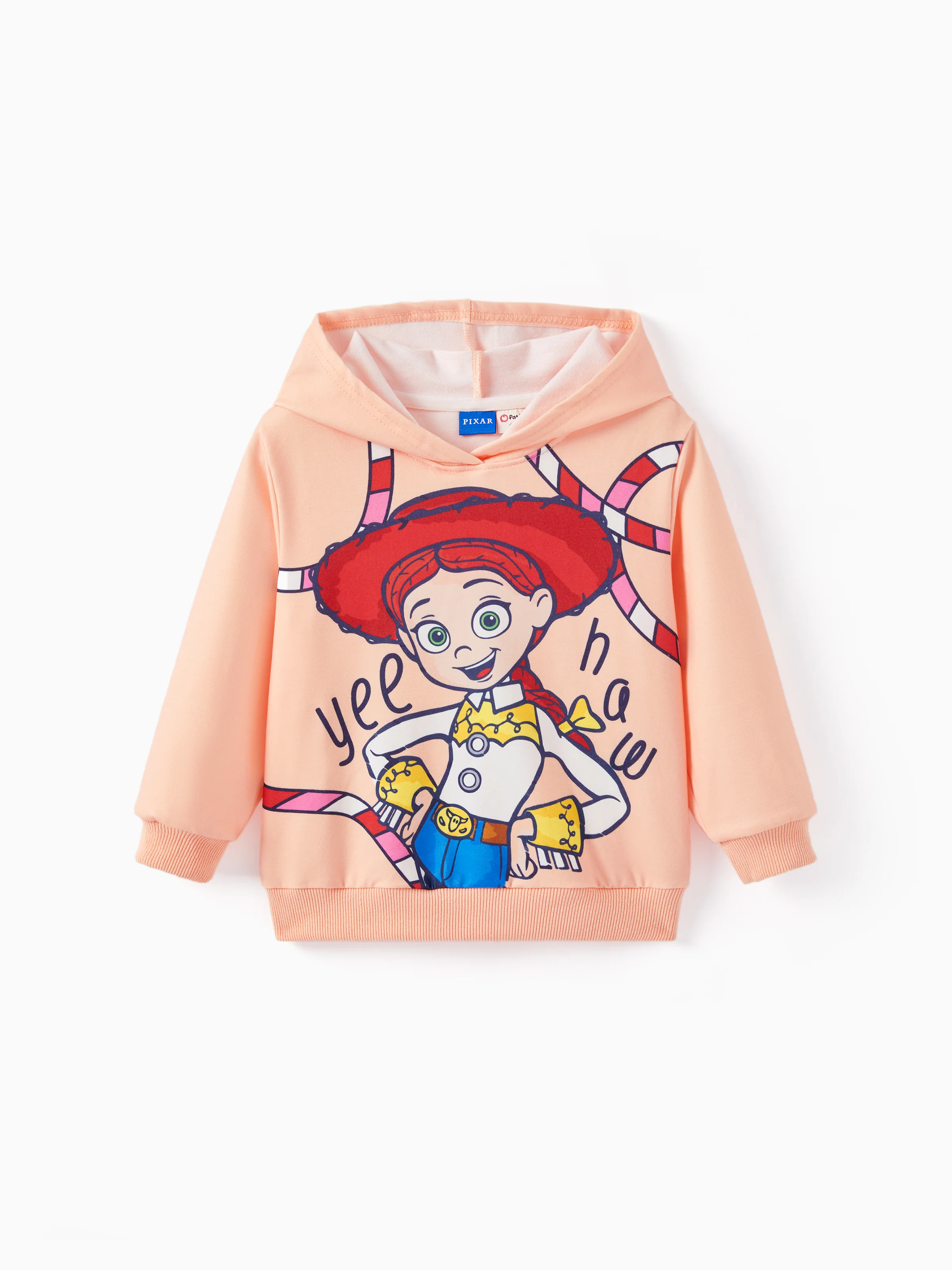 Toy Story Toddler Girl Jessie 2pcs Ribbed Cuffs Hooded Sweatshirt and Sweatpants Set incarnadinepink - Image 4
