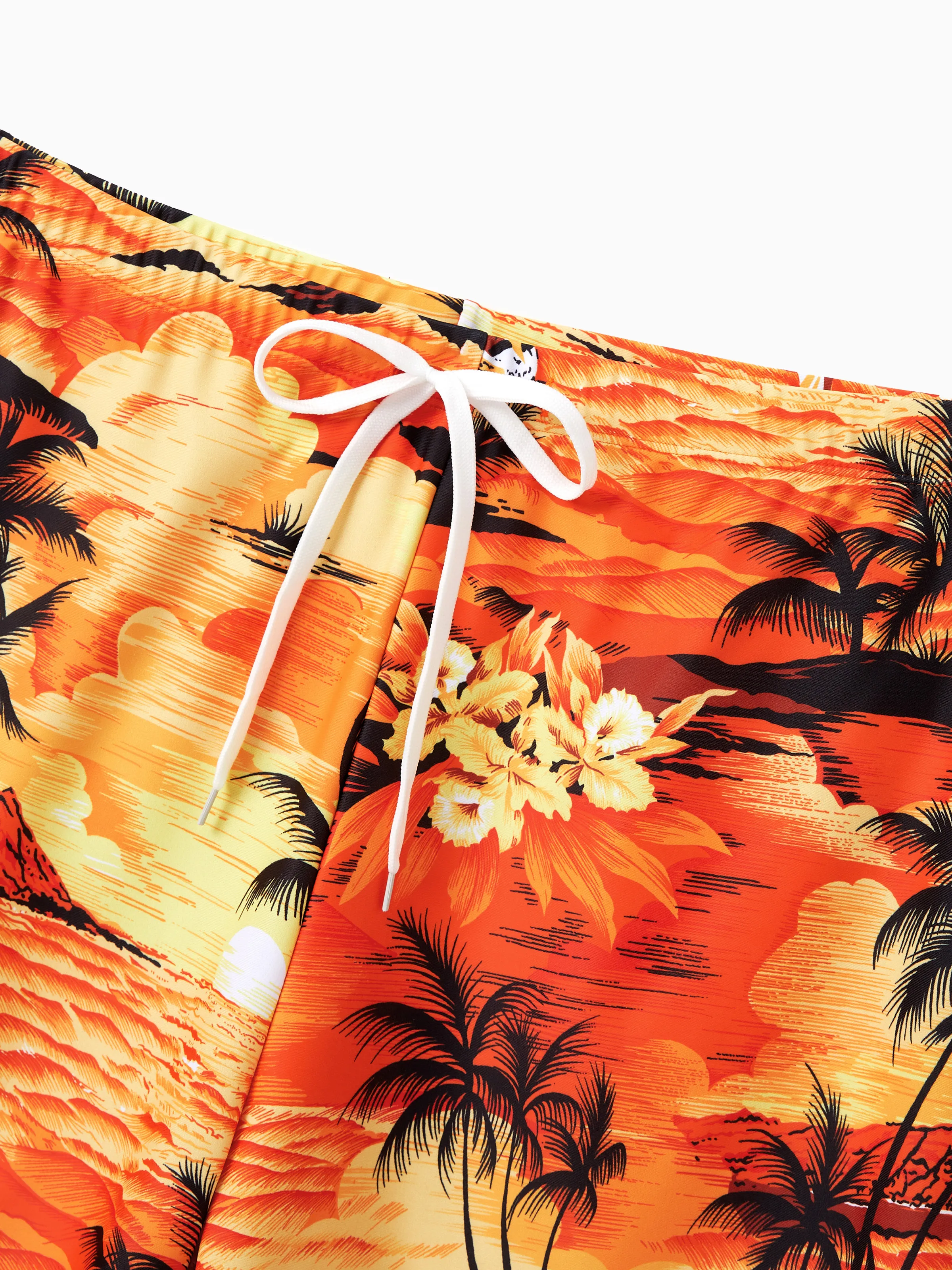 Daddy & Son Tropical Hawaiian Swimsuits Swimwear Orange - Image 5
