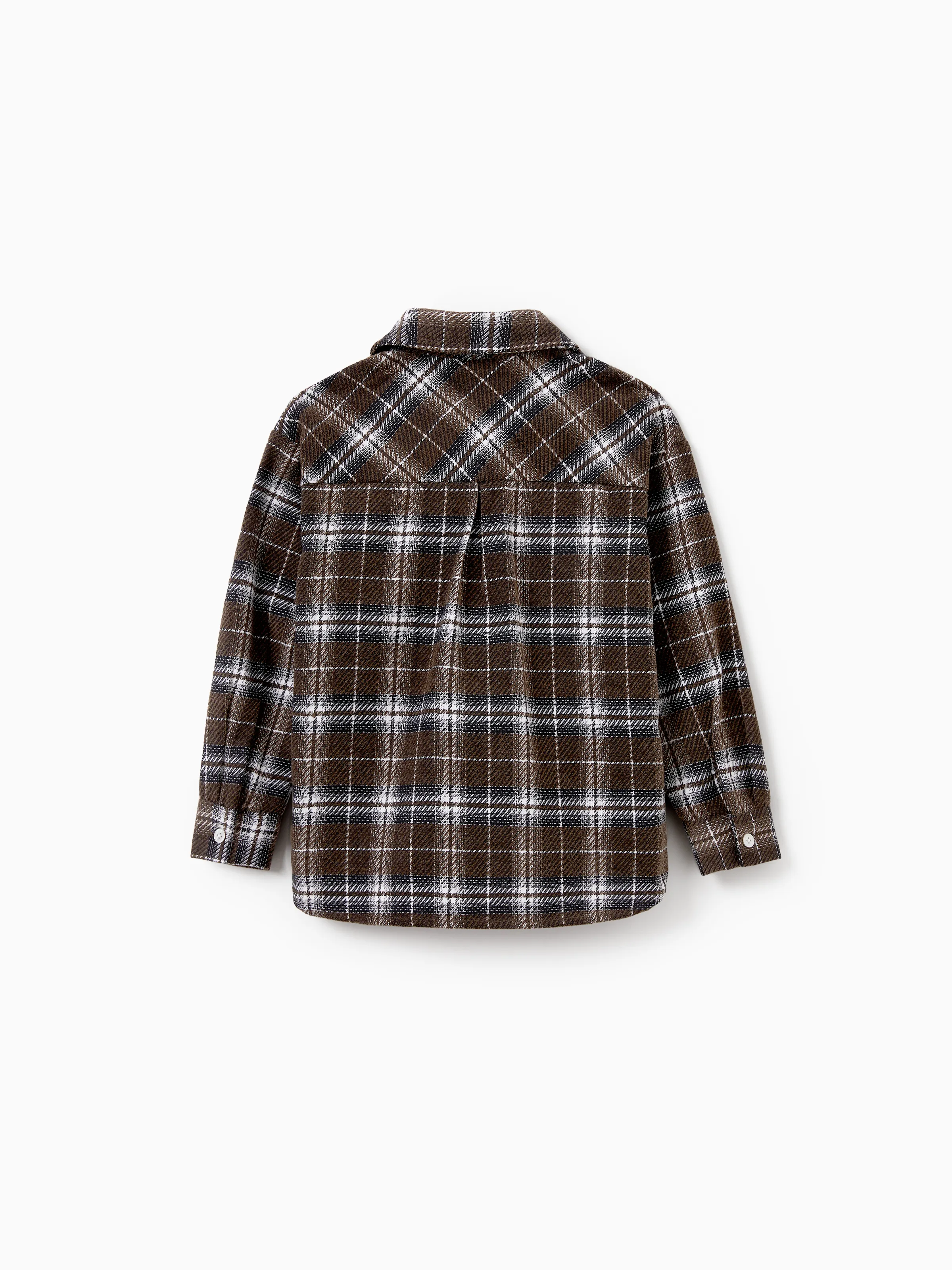 Velvet & Plaid Matching Family Outfits Dad/Son Shirts & Mom/Daughter Velvet Dresses Sets Dark Brown - Image 17